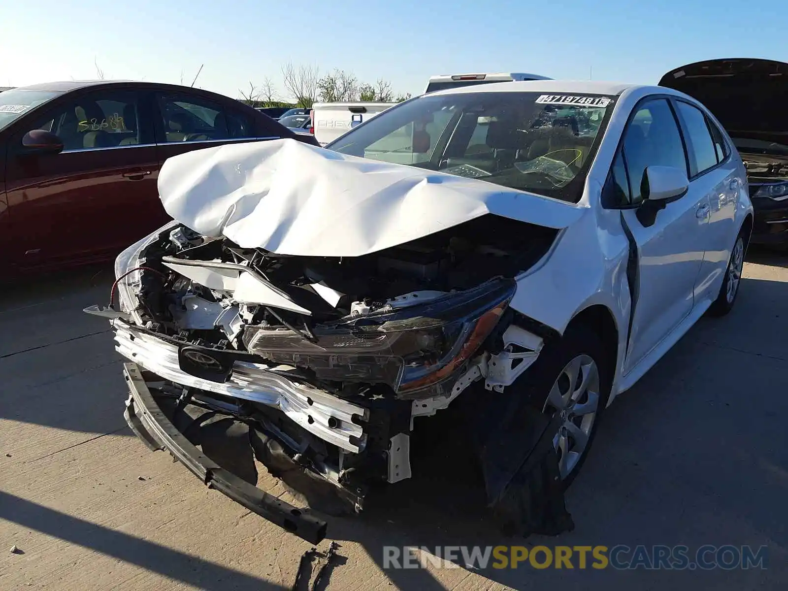 2 Photograph of a damaged car JTDEPRAE7LJ020101 TOYOTA COROLLA 2020