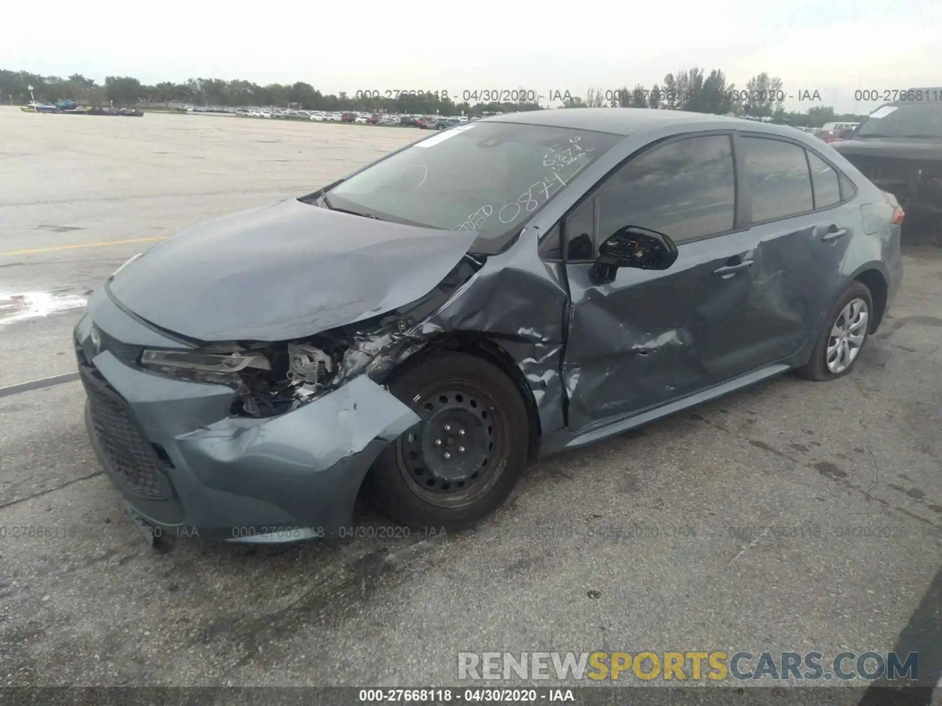 2 Photograph of a damaged car JTDEPRAE7LJ020874 TOYOTA COROLLA 2020