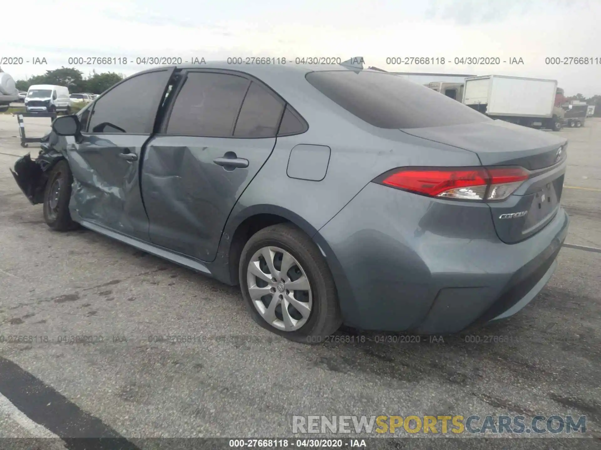 3 Photograph of a damaged car JTDEPRAE7LJ020874 TOYOTA COROLLA 2020