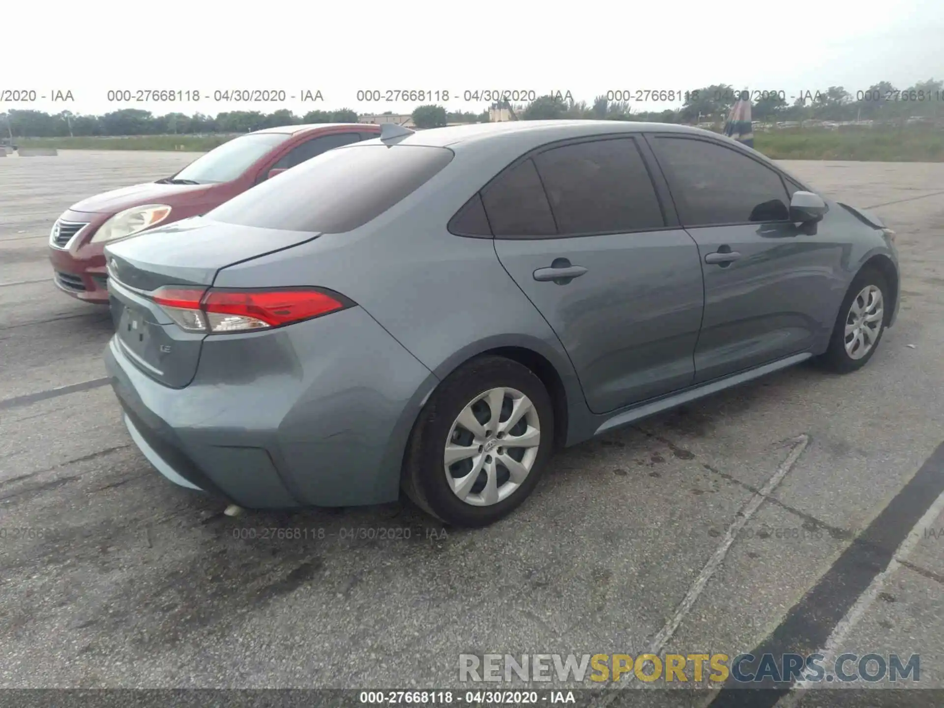 4 Photograph of a damaged car JTDEPRAE7LJ020874 TOYOTA COROLLA 2020