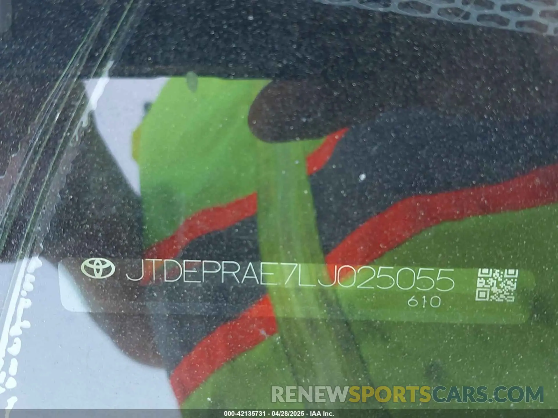 9 Photograph of a damaged car JTDEPRAE7LJ025055 TOYOTA COROLLA 2020