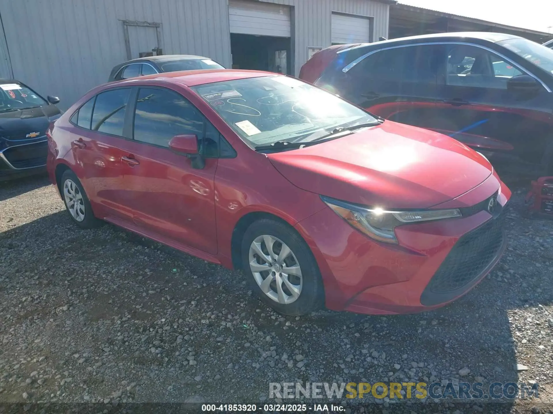 1 Photograph of a damaged car JTDEPRAE7LJ026061 TOYOTA COROLLA 2020