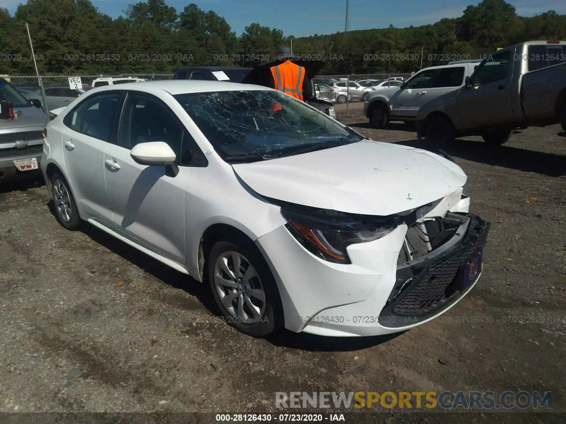 1 Photograph of a damaged car JTDEPRAE7LJ030563 TOYOTA COROLLA 2020