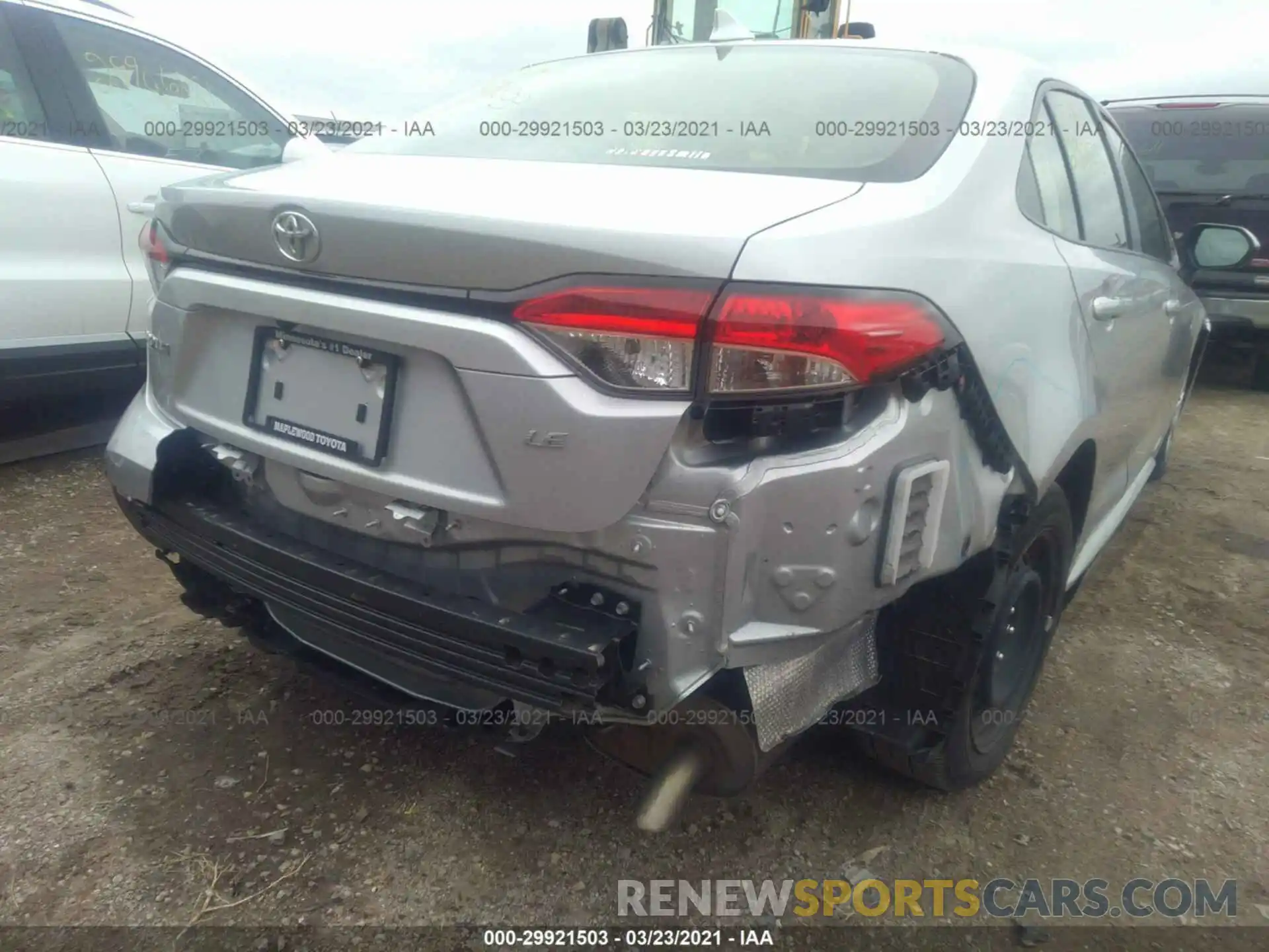 6 Photograph of a damaged car JTDEPRAE7LJ034581 TOYOTA COROLLA 2020