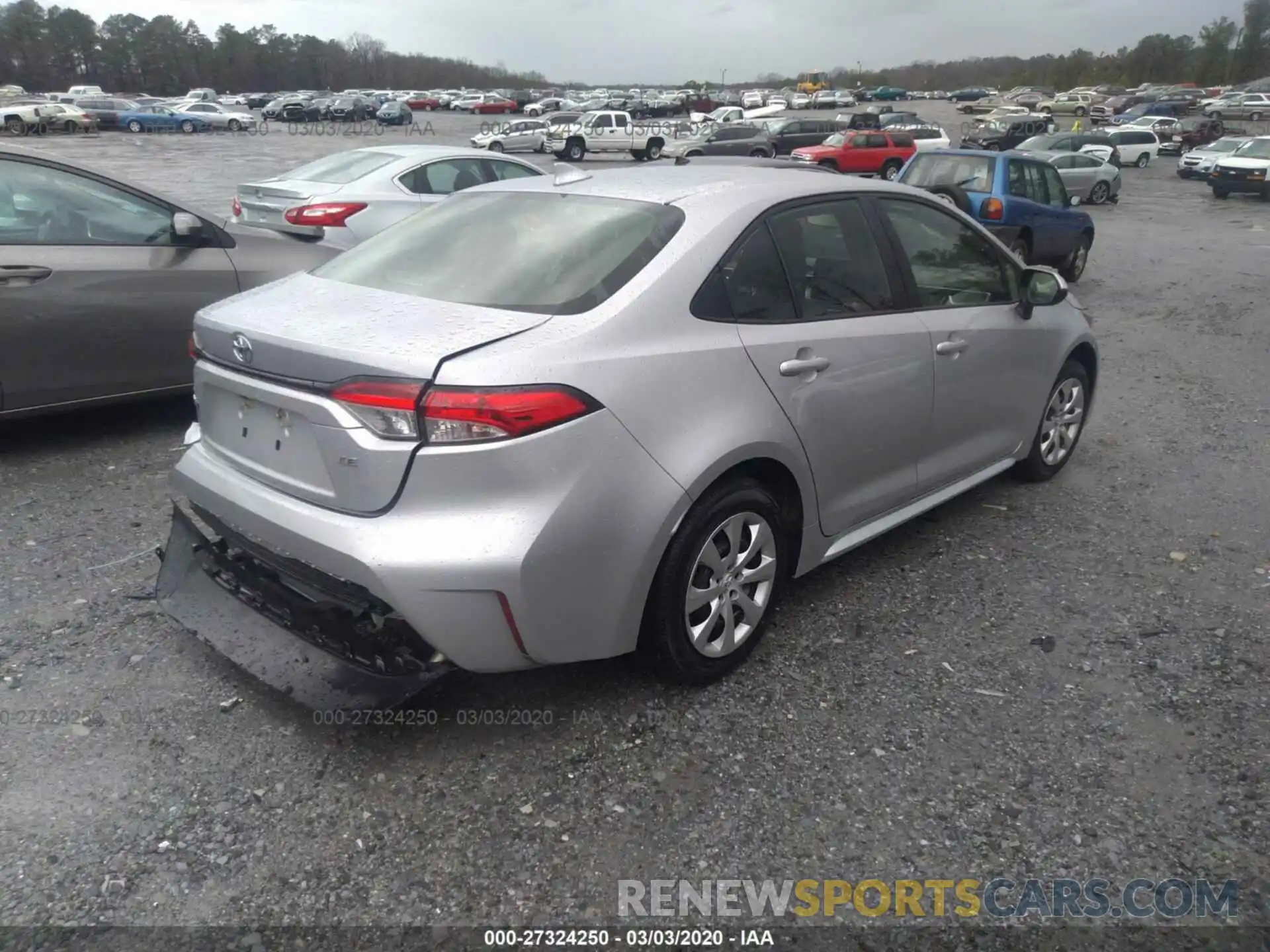 4 Photograph of a damaged car JTDEPRAE7LJ037321 TOYOTA COROLLA 2020