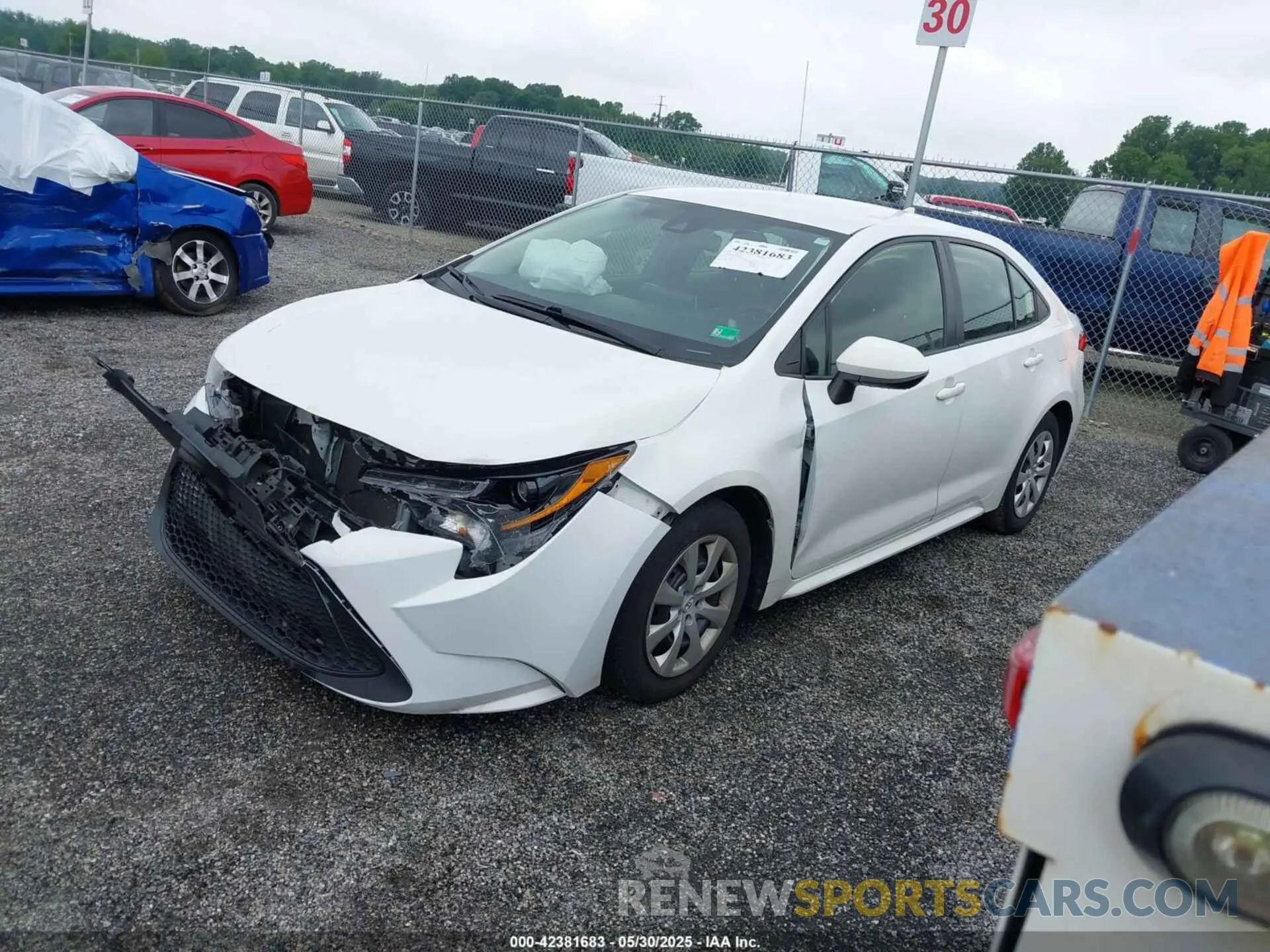 2 Photograph of a damaged car JTDEPRAE7LJ041501 TOYOTA COROLLA 2020
