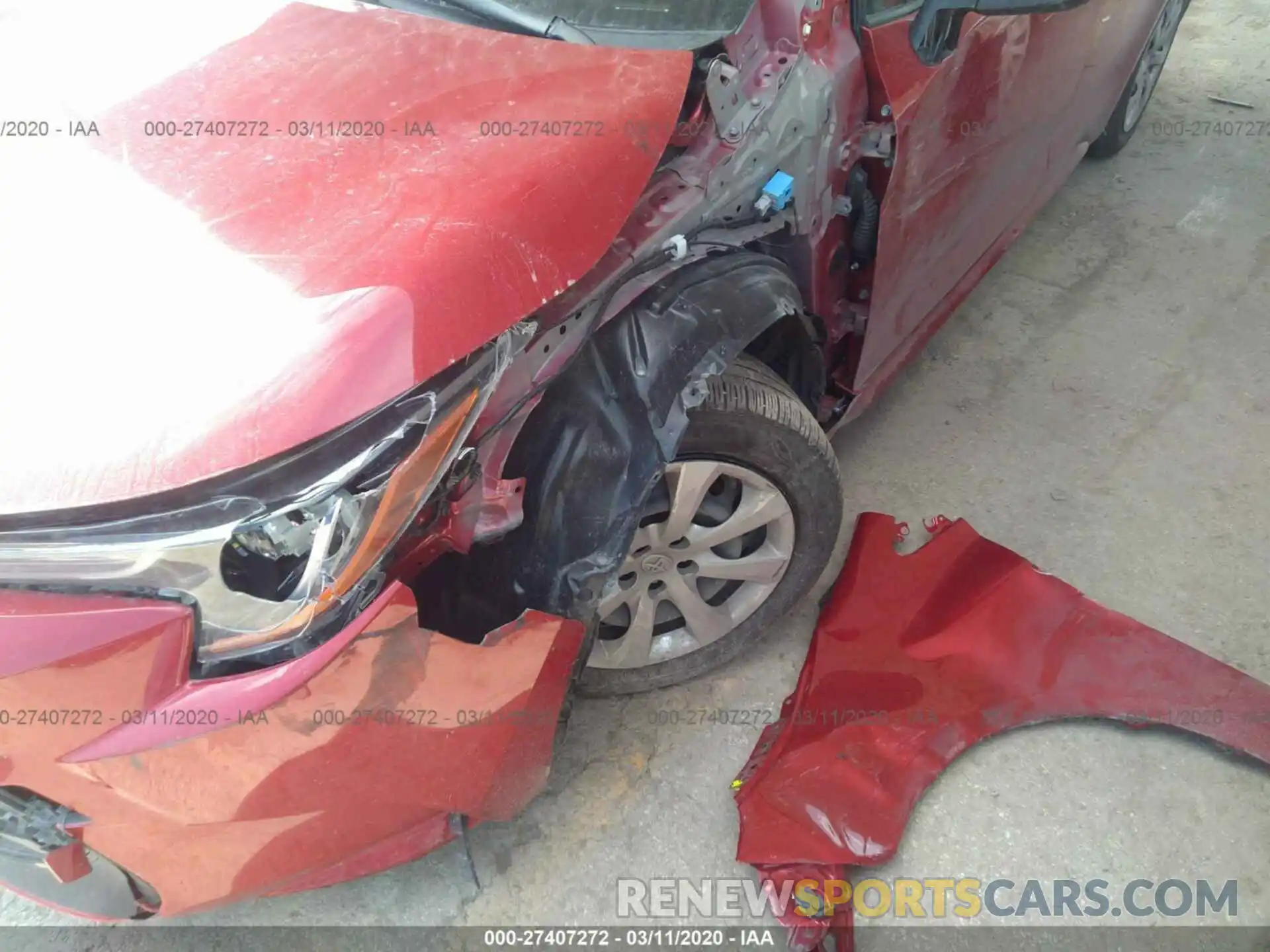 6 Photograph of a damaged car JTDEPRAE7LJ043992 TOYOTA COROLLA 2020