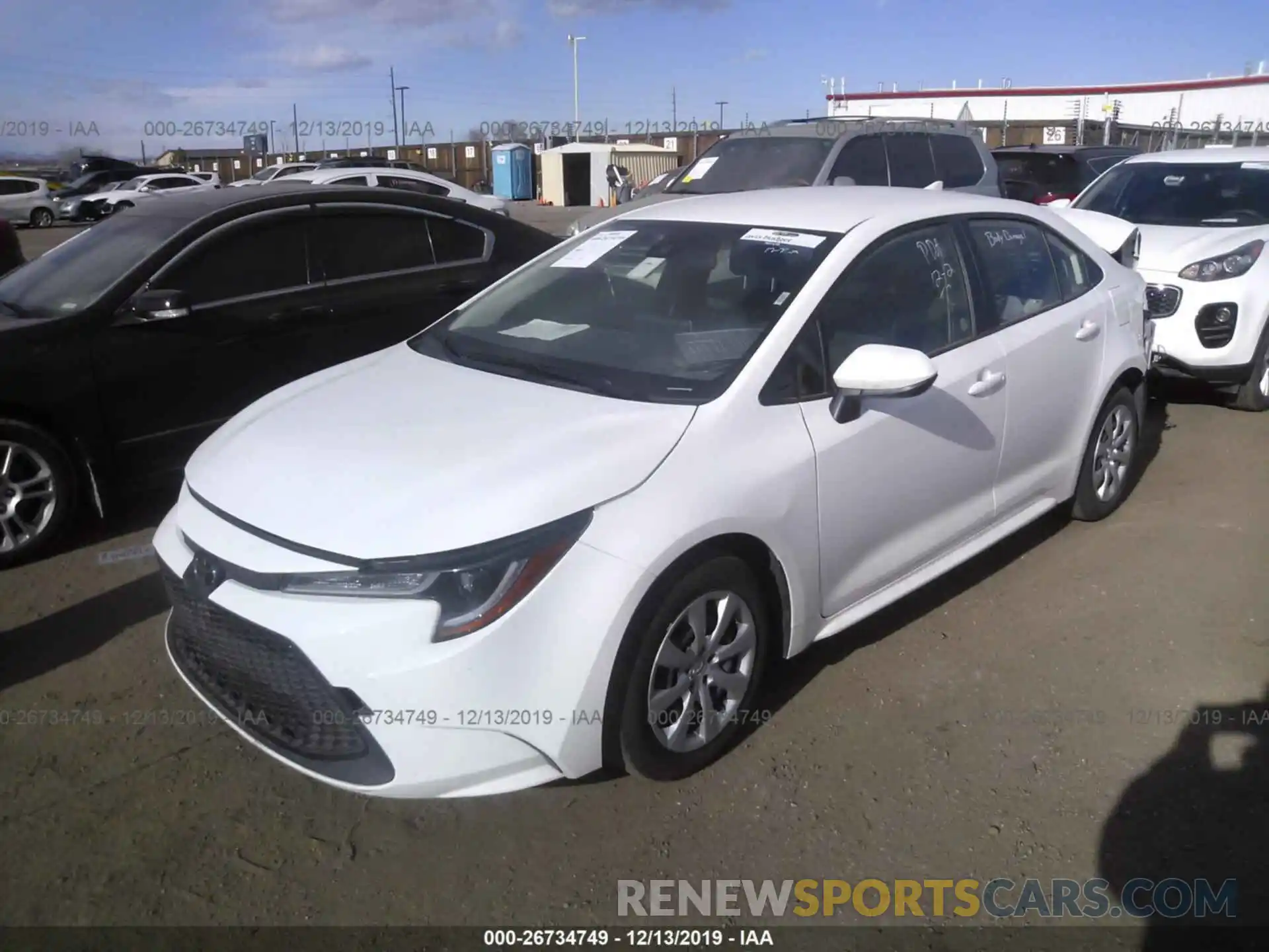 2 Photograph of a damaged car JTDEPRAE7LJ046164 TOYOTA COROLLA 2020