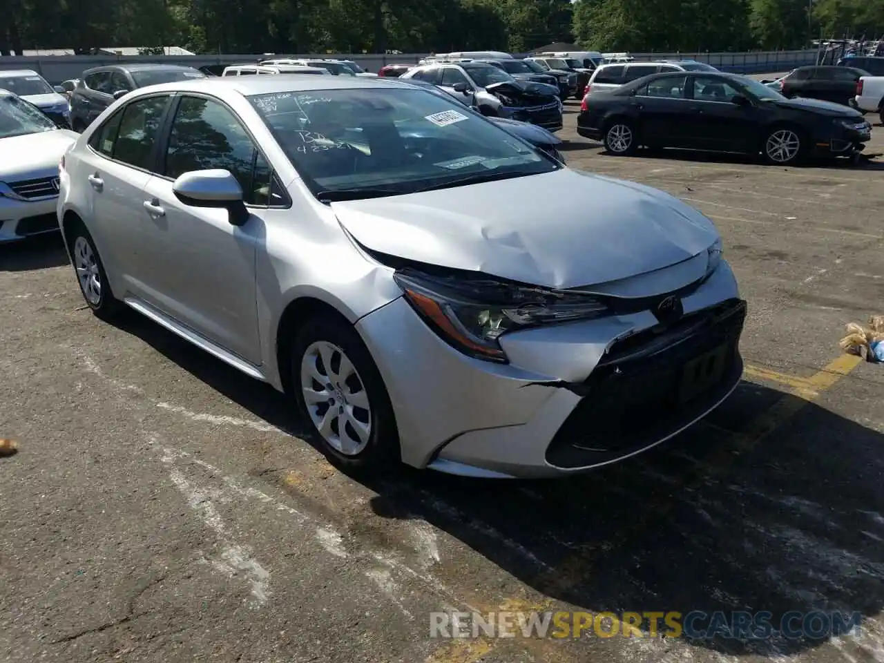 1 Photograph of a damaged car JTDEPRAE7LJ052160 TOYOTA COROLLA 2020