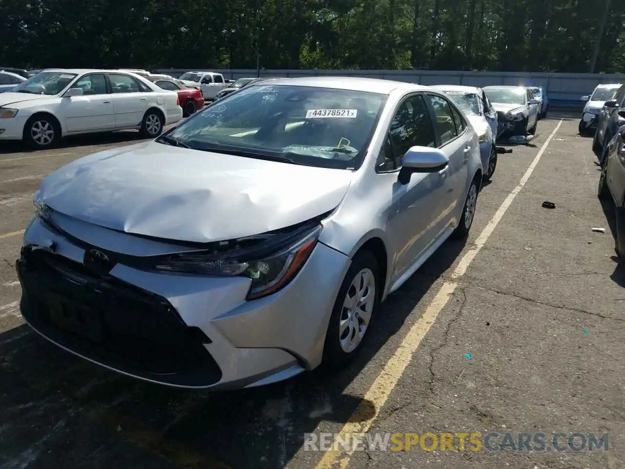 2 Photograph of a damaged car JTDEPRAE7LJ052160 TOYOTA COROLLA 2020