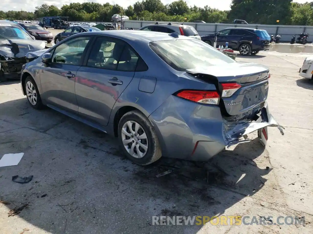 3 Photograph of a damaged car JTDEPRAE7LJ053969 TOYOTA COROLLA 2020