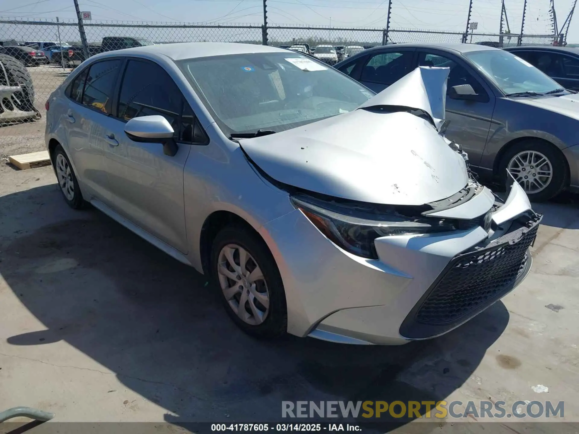 1 Photograph of a damaged car JTDEPRAE7LJ055933 TOYOTA COROLLA 2020