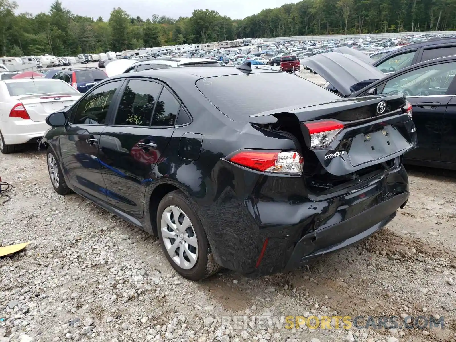 3 Photograph of a damaged car JTDEPRAE7LJ057939 TOYOTA COROLLA 2020