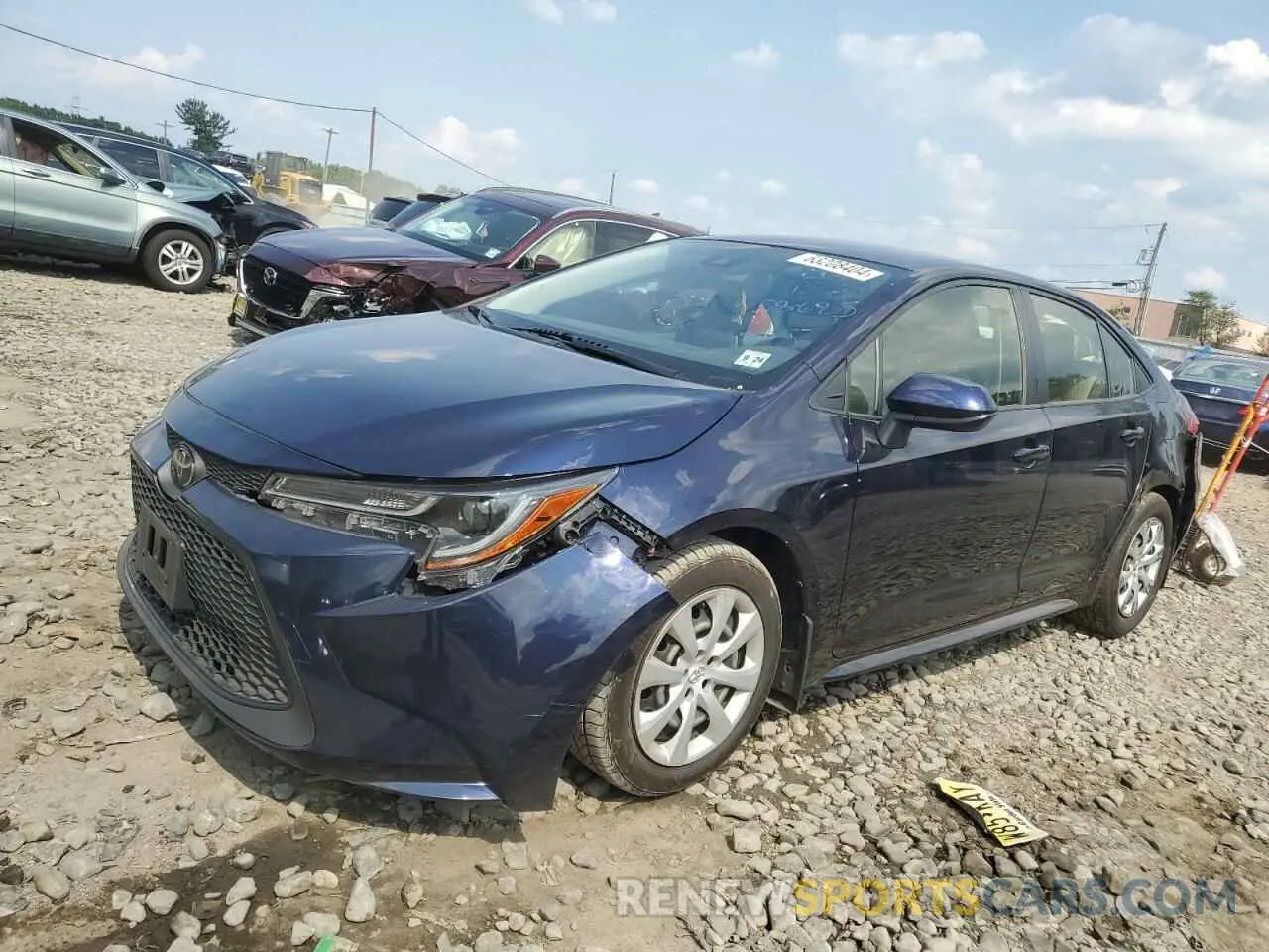 1 Photograph of a damaged car JTDEPRAE7LJ058685 TOYOTA COROLLA 2020