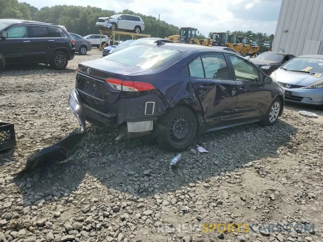 3 Photograph of a damaged car JTDEPRAE7LJ058685 TOYOTA COROLLA 2020