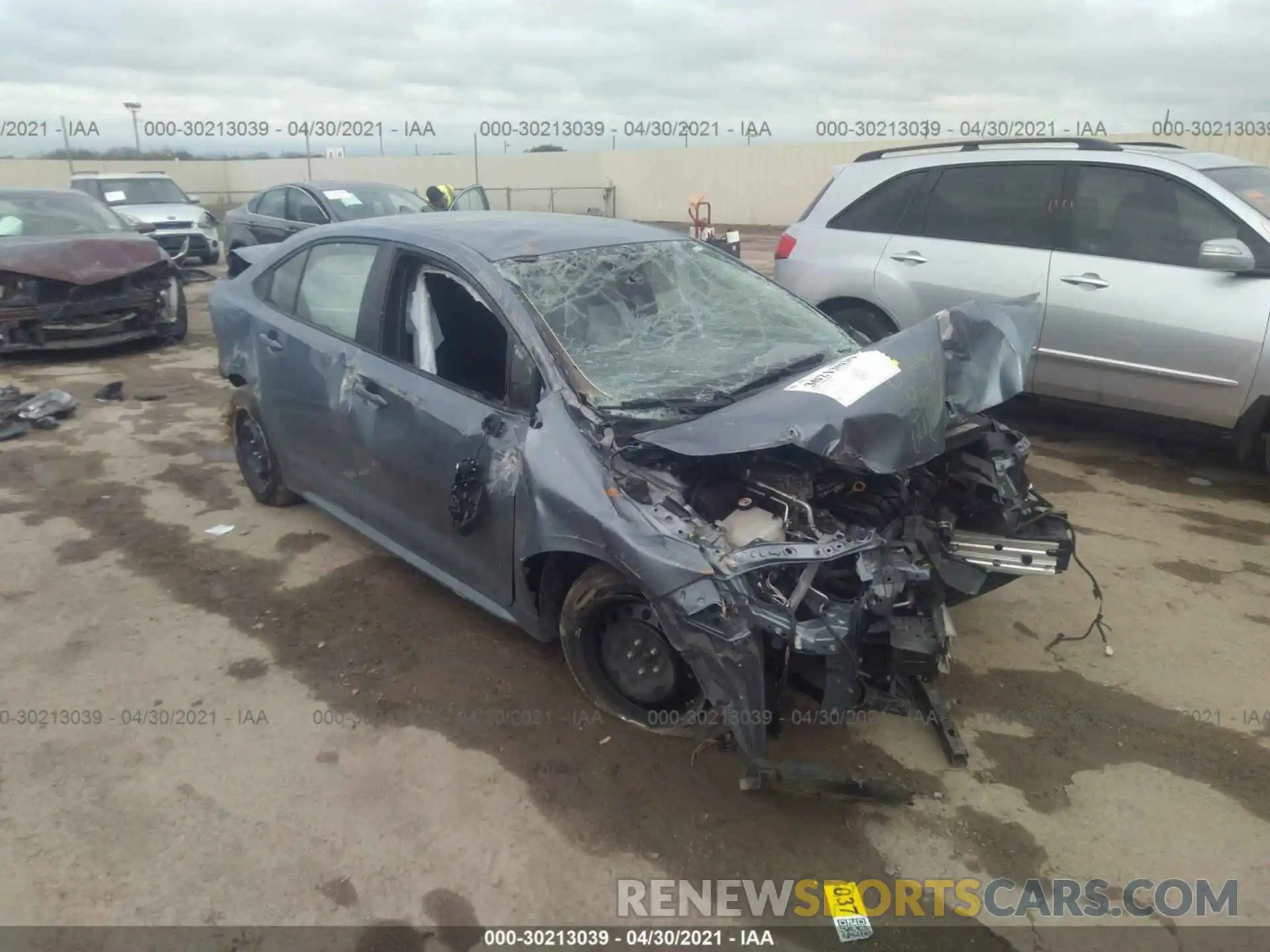 1 Photograph of a damaged car JTDEPRAE7LJ059836 TOYOTA COROLLA 2020