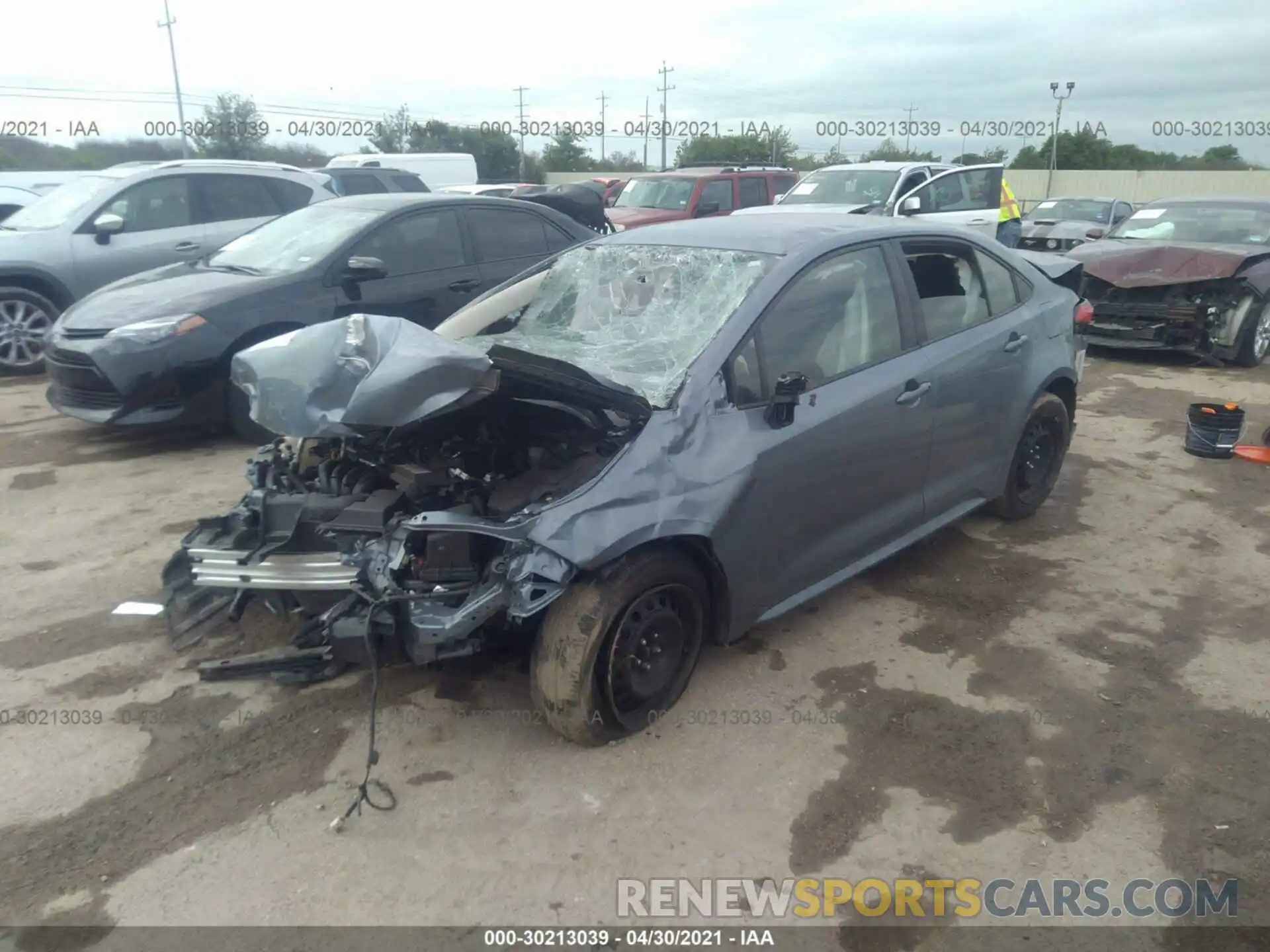 2 Photograph of a damaged car JTDEPRAE7LJ059836 TOYOTA COROLLA 2020