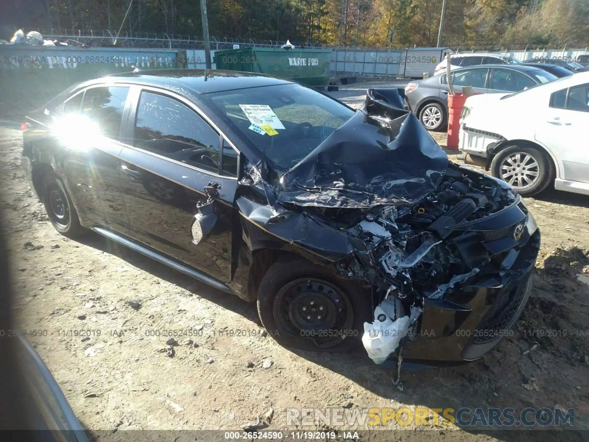 1 Photograph of a damaged car JTDEPRAE7LJ068357 TOYOTA COROLLA 2020