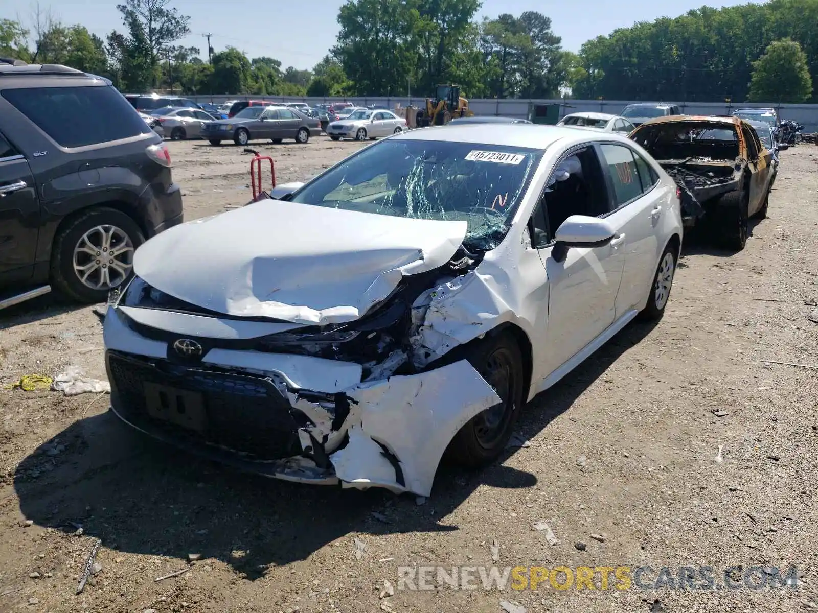 2 Photograph of a damaged car JTDEPRAE7LJ069105 TOYOTA COROLLA 2020