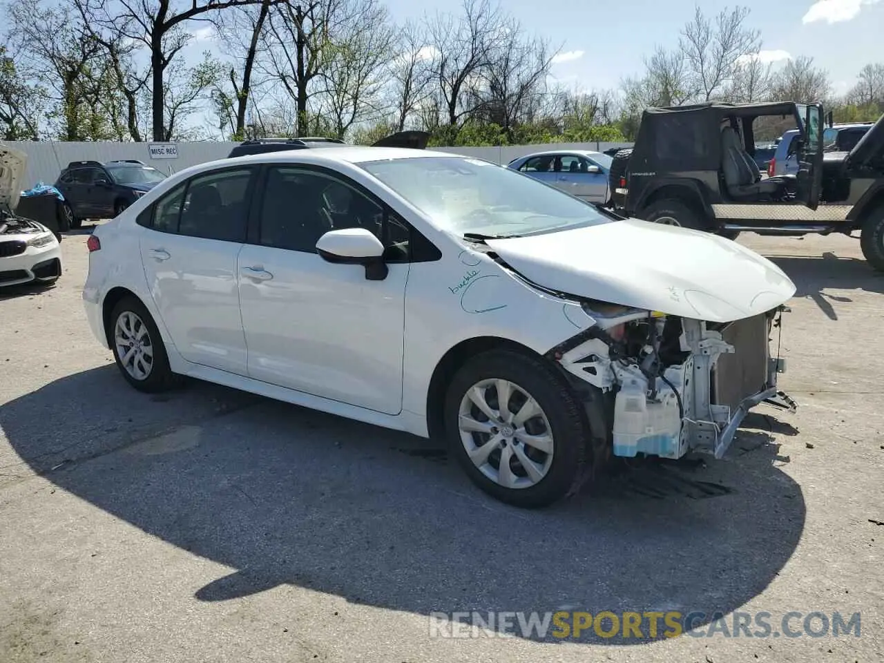 4 Photograph of a damaged car JTDEPRAE7LJ078550 TOYOTA COROLLA 2020