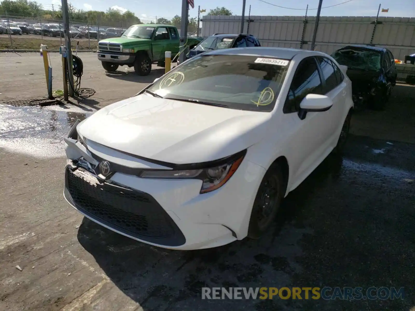 2 Photograph of a damaged car JTDEPRAE7LJ079648 TOYOTA COROLLA 2020