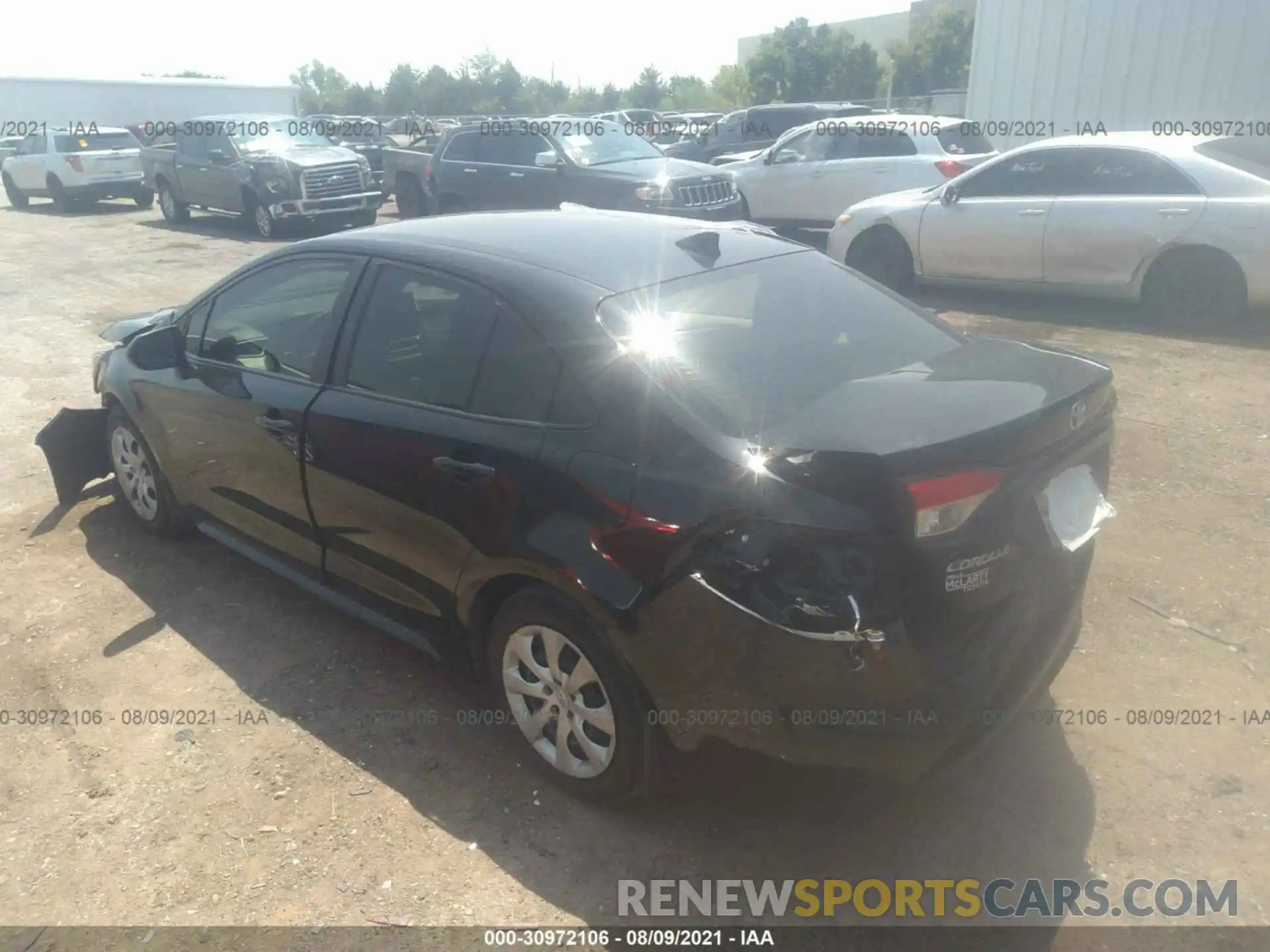 3 Photograph of a damaged car JTDEPRAE7LJ086082 TOYOTA COROLLA 2020