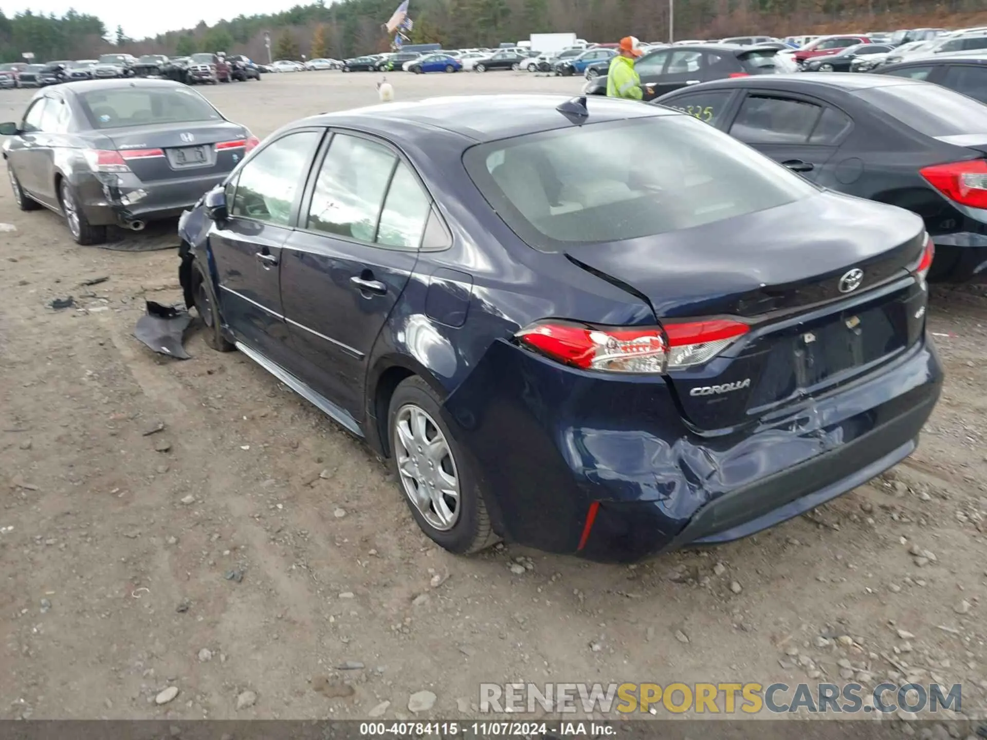 3 Photograph of a damaged car JTDEPRAE7LJ091038 TOYOTA COROLLA 2020