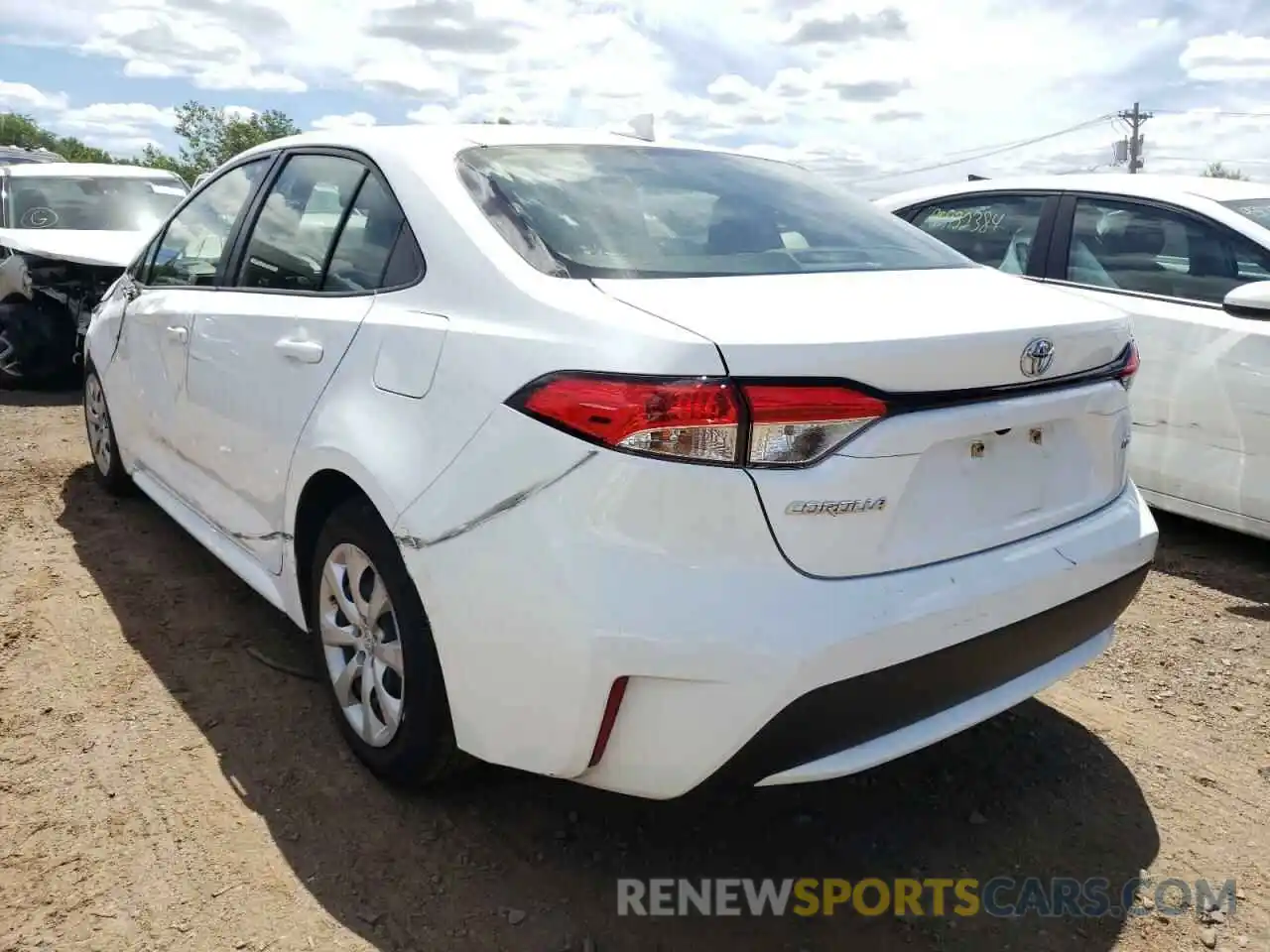 3 Photograph of a damaged car JTDEPRAE7LJ091203 TOYOTA COROLLA 2020