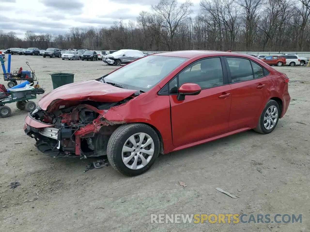 1 Photograph of a damaged car JTDEPRAE7LJ096191 TOYOTA COROLLA 2020