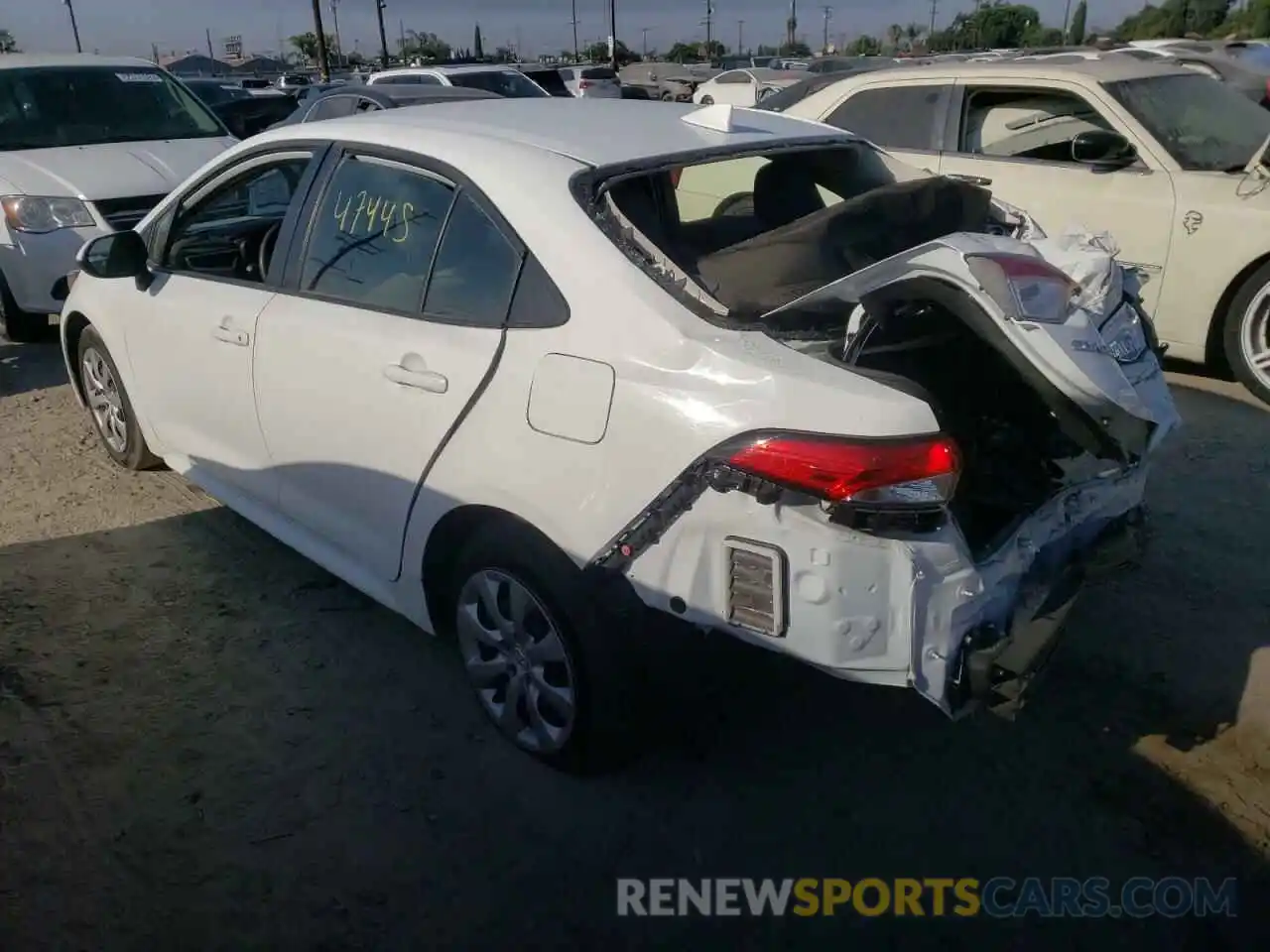 3 Photograph of a damaged car JTDEPRAE7LJ102569 TOYOTA COROLLA 2020