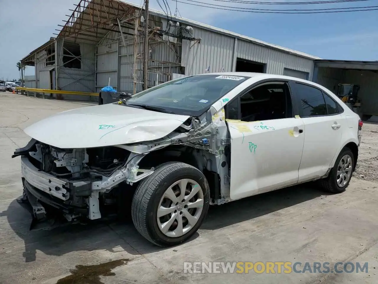 1 Photograph of a damaged car JTDEPRAE7LJ108856 TOYOTA COROLLA 2020