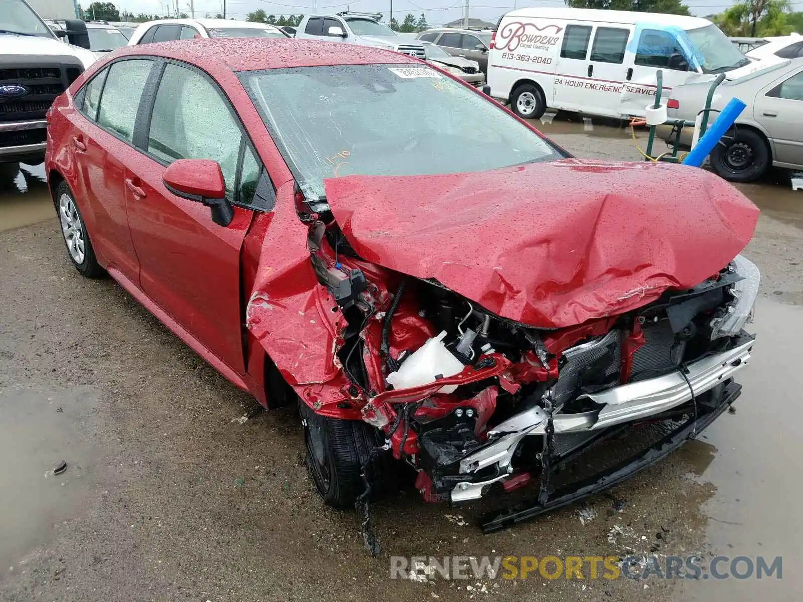 1 Photograph of a damaged car JTDEPRAE7LJ109702 TOYOTA COROLLA 2020