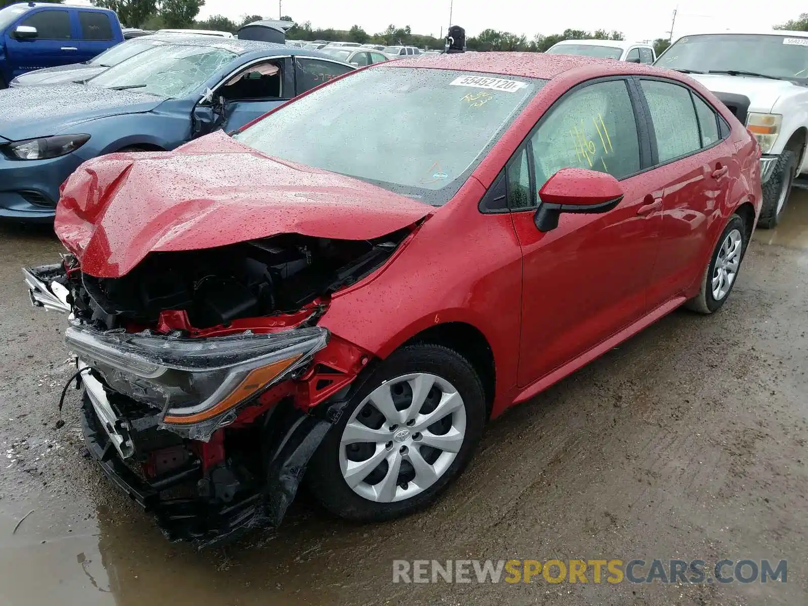 2 Photograph of a damaged car JTDEPRAE7LJ109702 TOYOTA COROLLA 2020