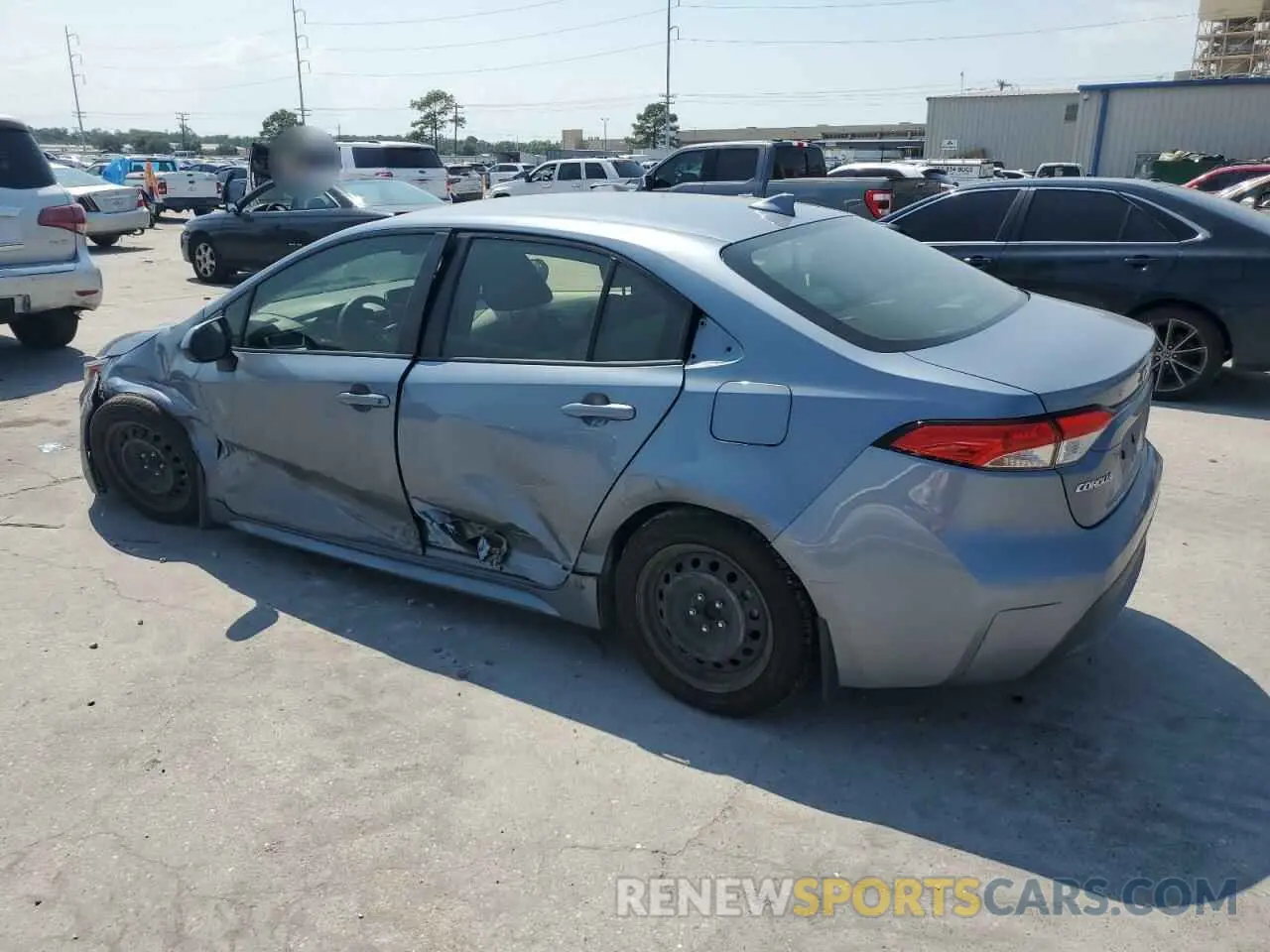 2 Photograph of a damaged car JTDEPRAE7LJ112048 TOYOTA COROLLA 2020