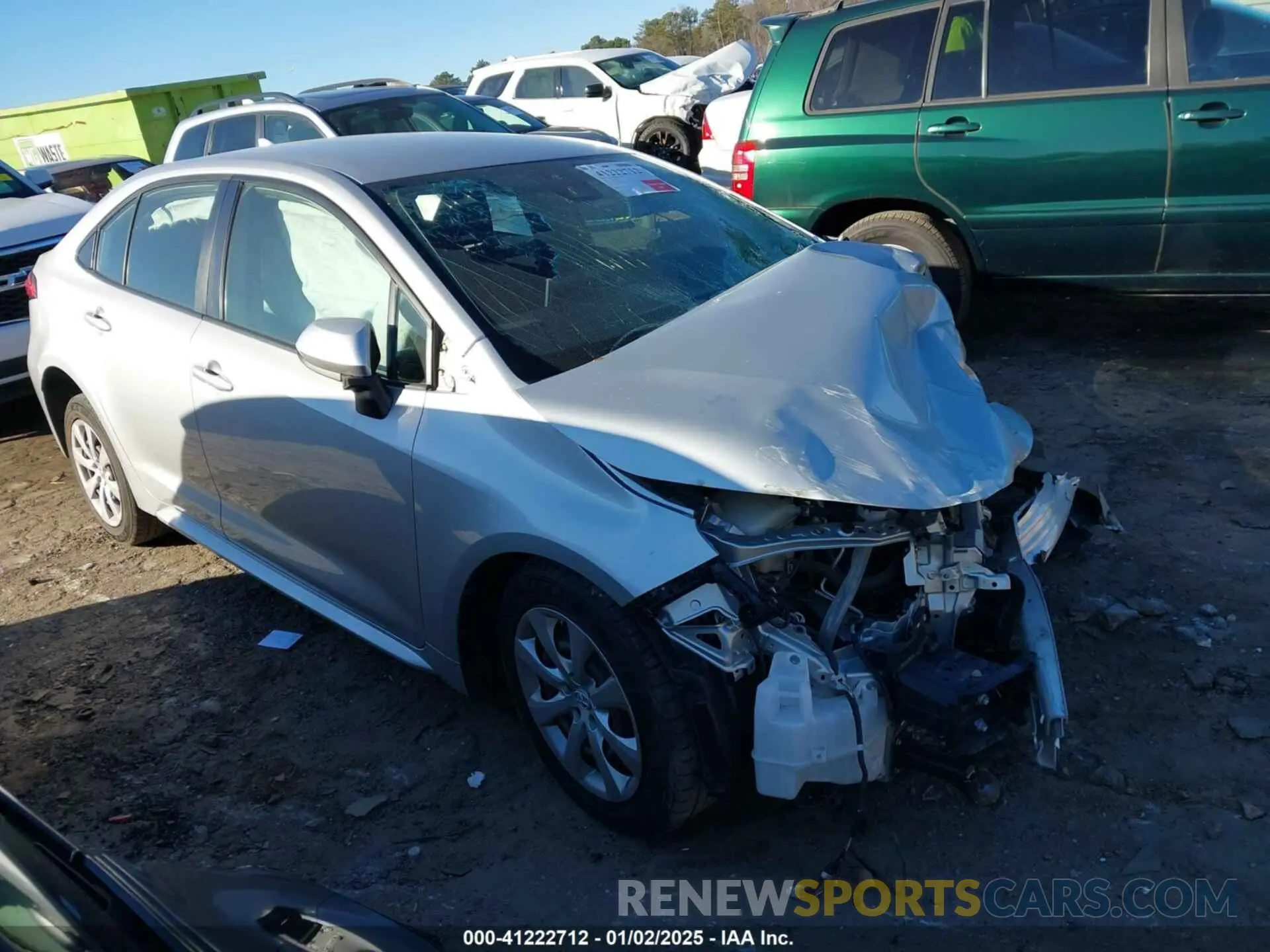 1 Photograph of a damaged car JTDEPRAE7LJ113796 TOYOTA COROLLA 2020