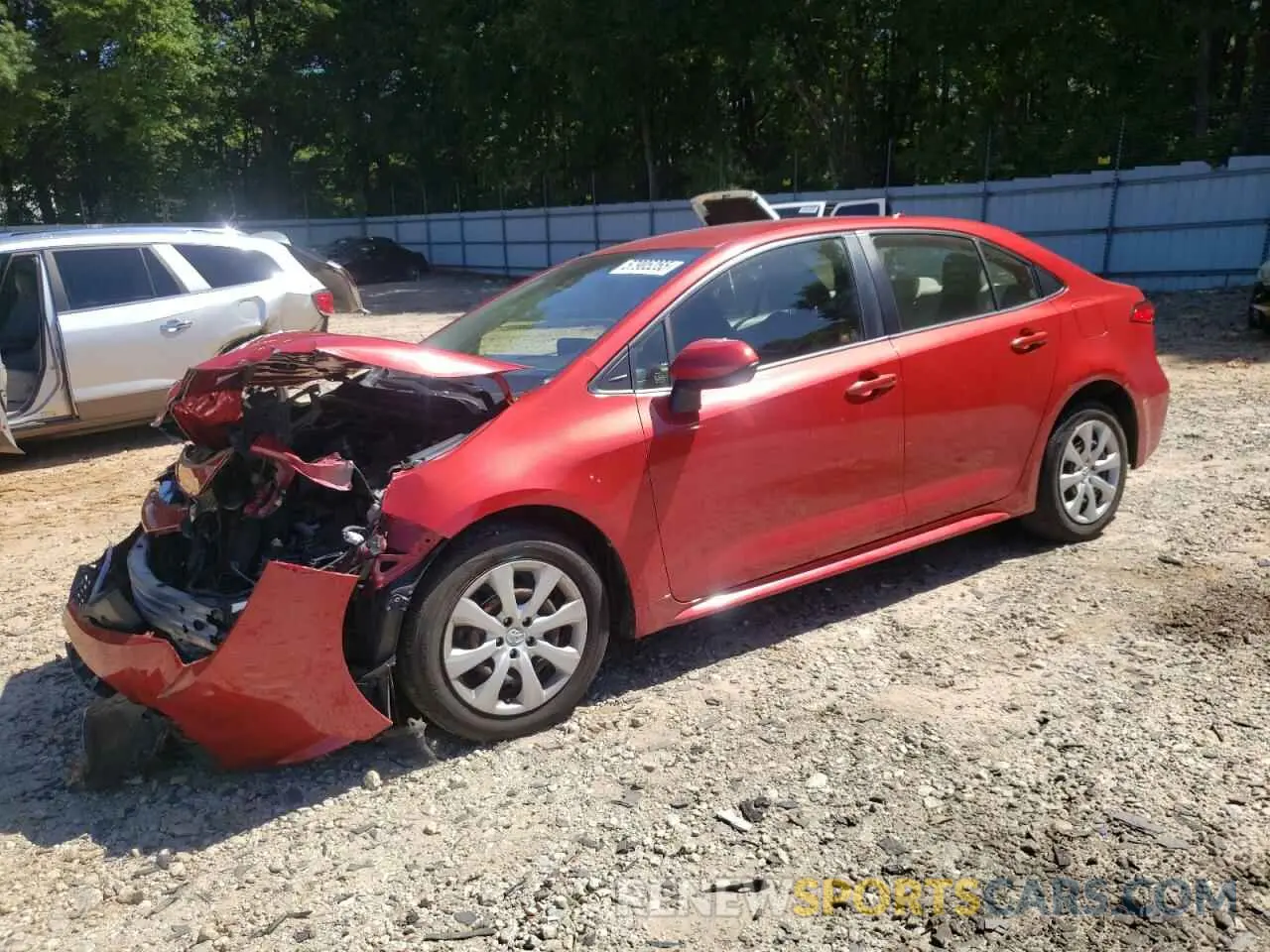 1 Photograph of a damaged car JTDEPRAE8LJ001881 TOYOTA COROLLA 2020