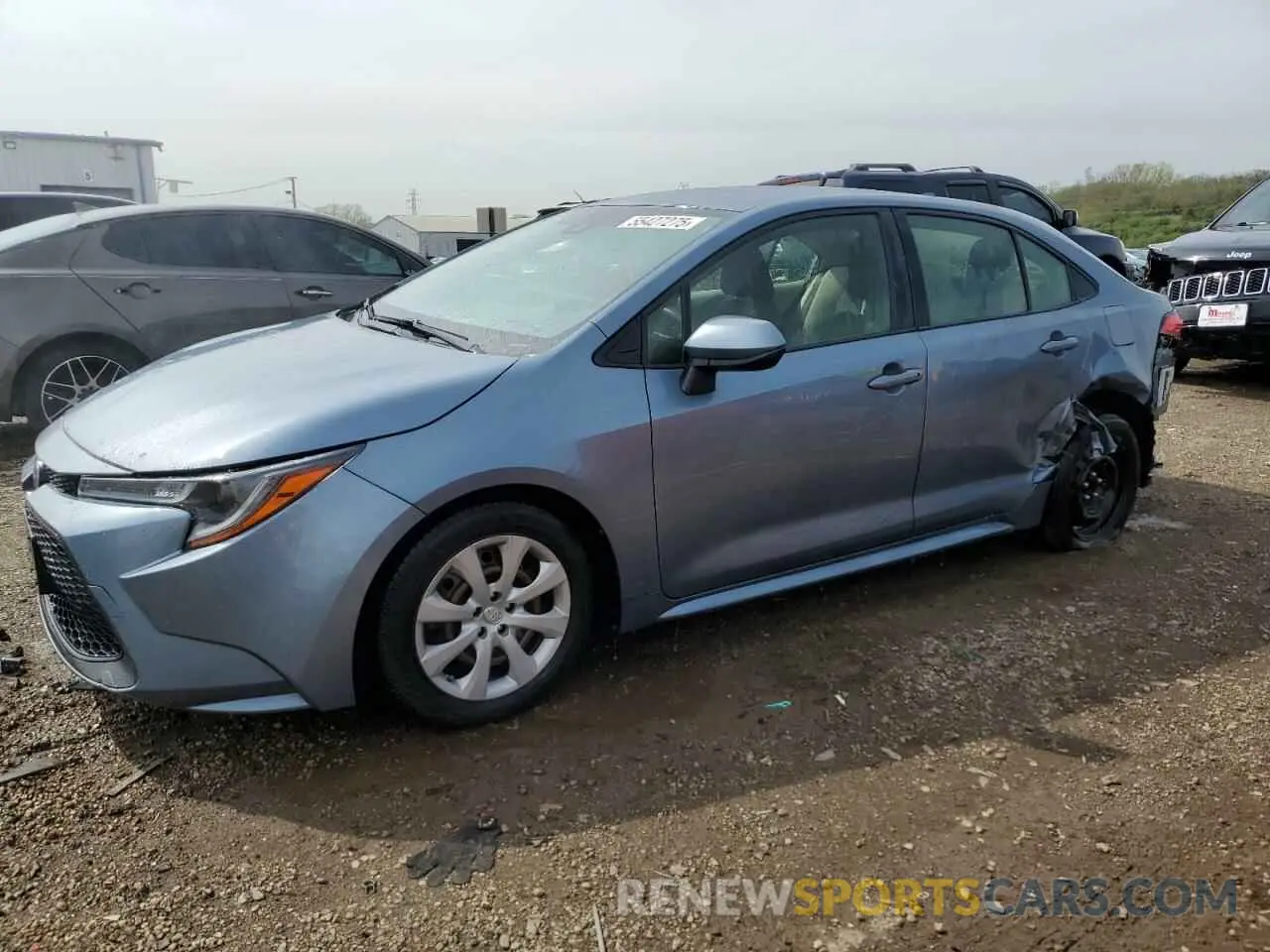 1 Photograph of a damaged car JTDEPRAE8LJ002240 TOYOTA COROLLA 2020
