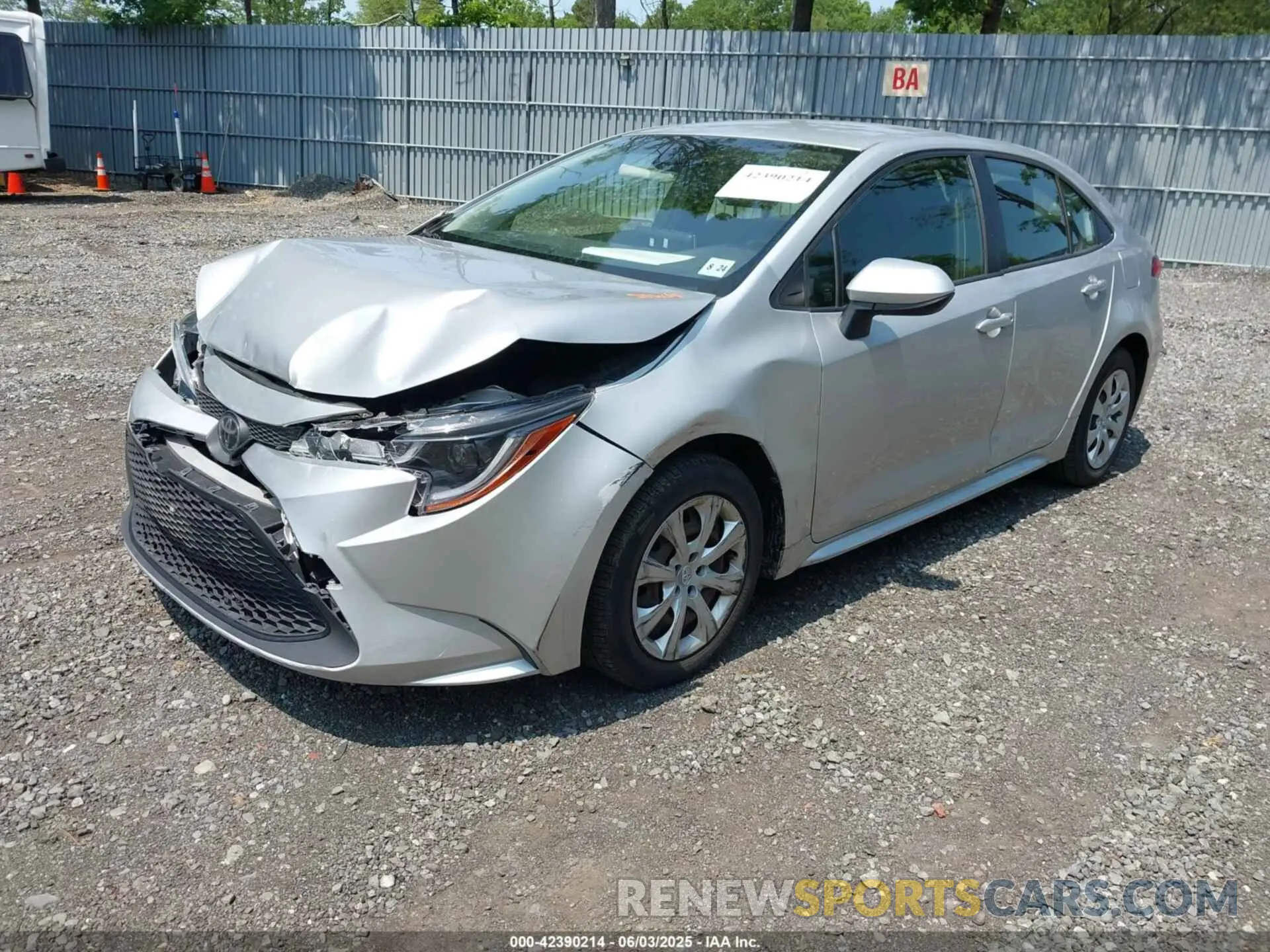 2 Photograph of a damaged car JTDEPRAE8LJ008300 TOYOTA COROLLA 2020