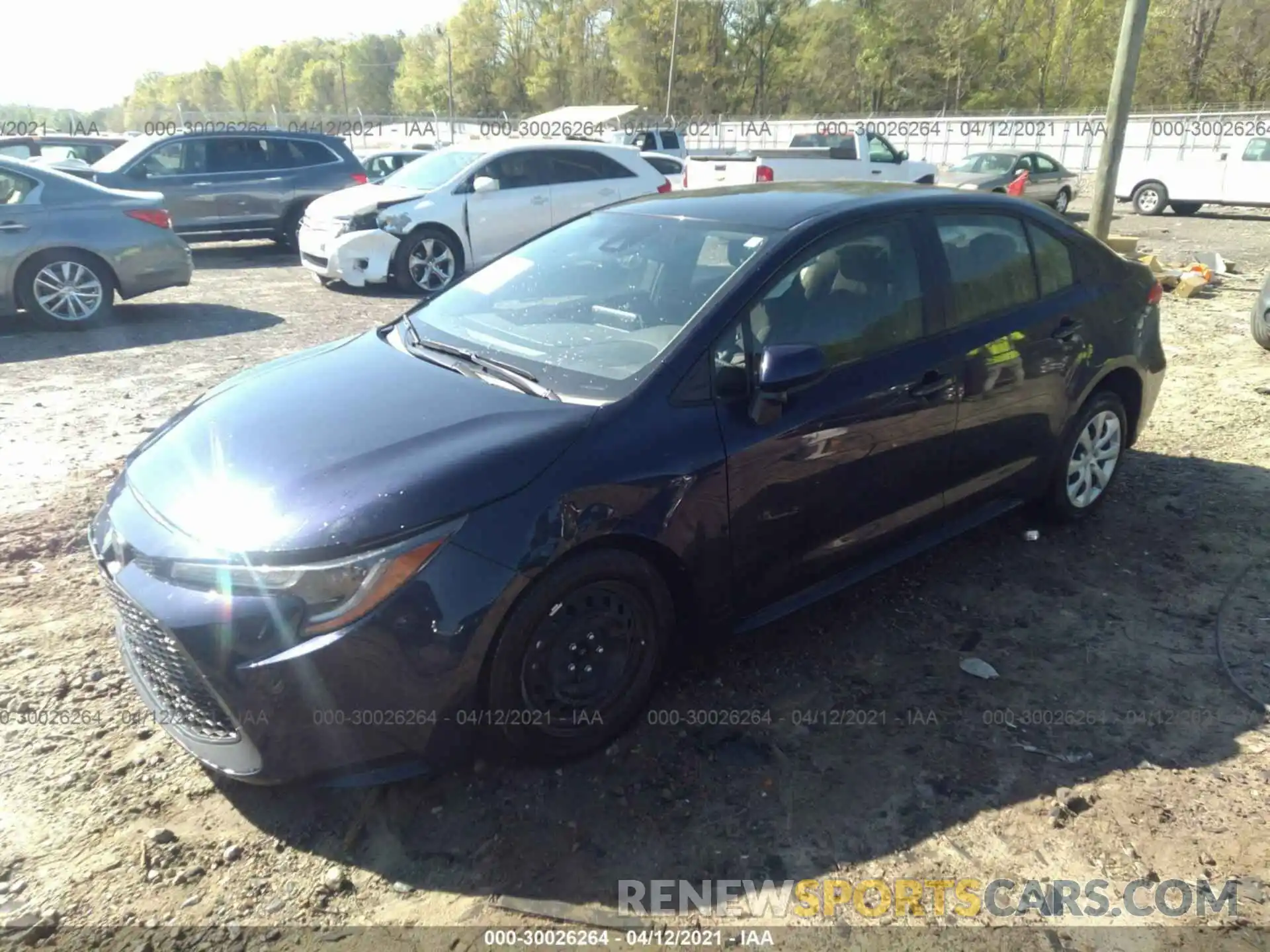 2 Photograph of a damaged car JTDEPRAE8LJ011522 TOYOTA COROLLA 2020