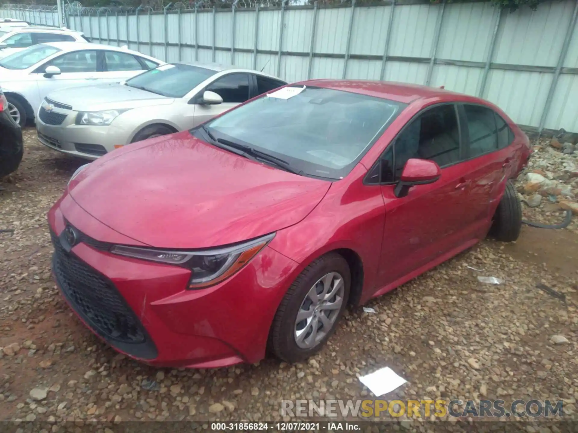 2 Photograph of a damaged car JTDEPRAE8LJ013125 TOYOTA COROLLA 2020