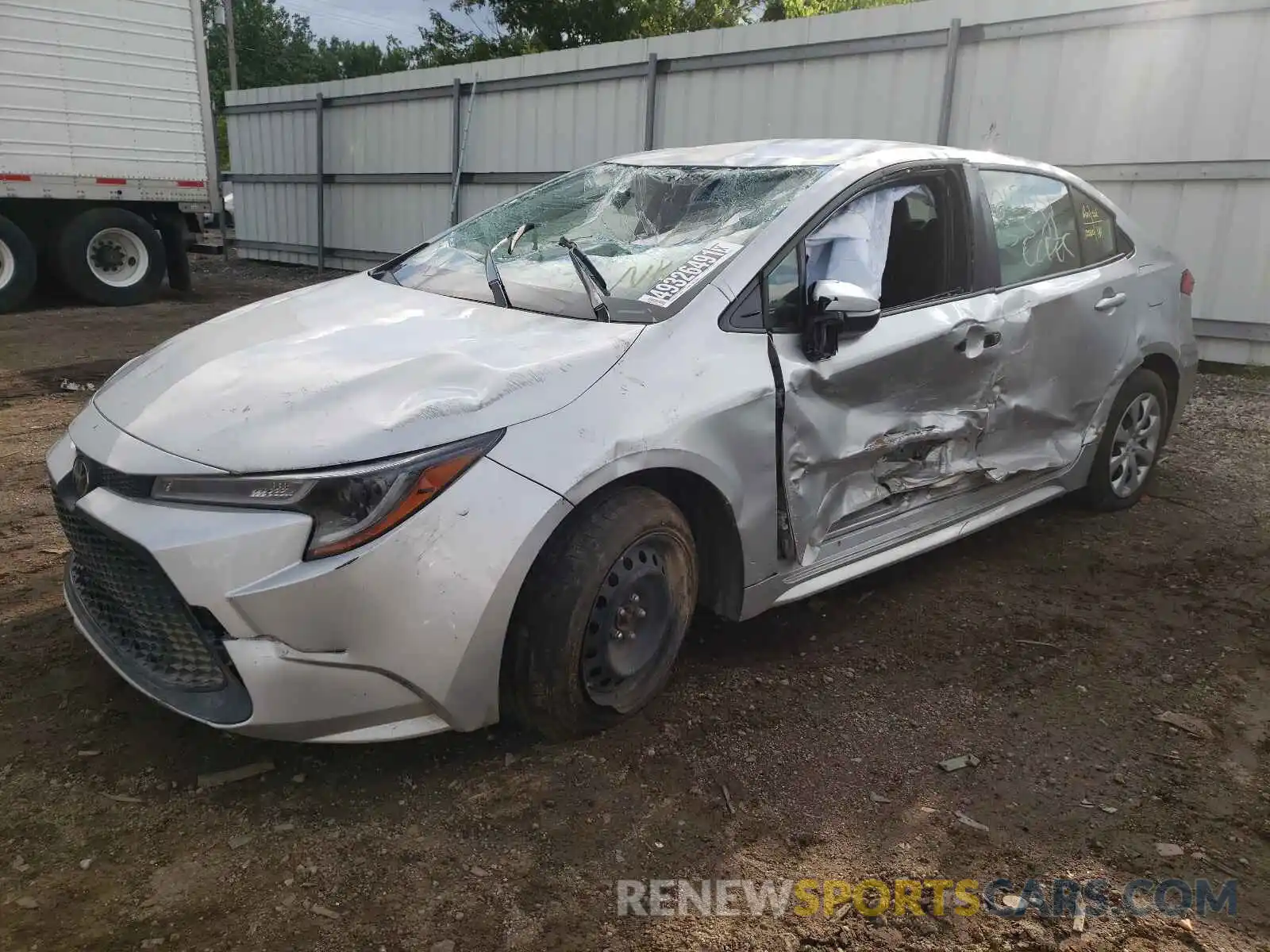 2 Photograph of a damaged car JTDEPRAE8LJ017563 TOYOTA COROLLA 2020