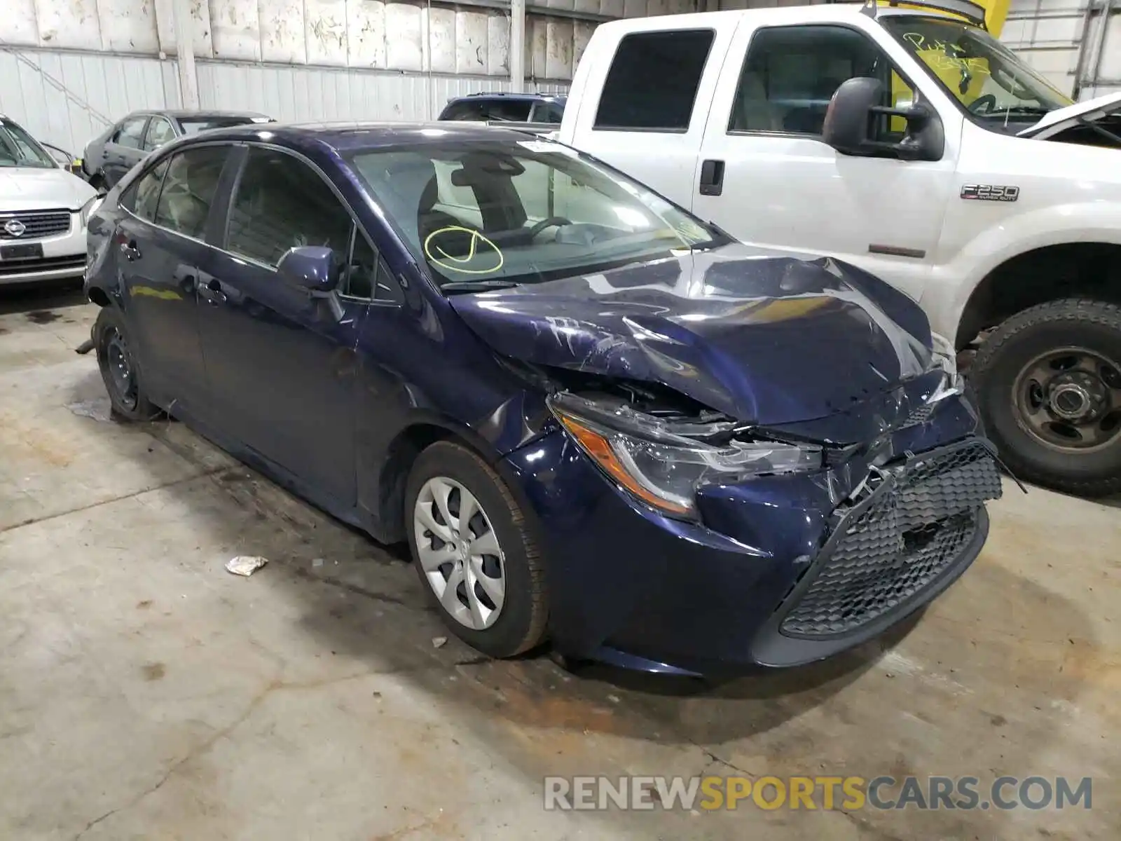 1 Photograph of a damaged car JTDEPRAE8LJ017773 TOYOTA COROLLA 2020