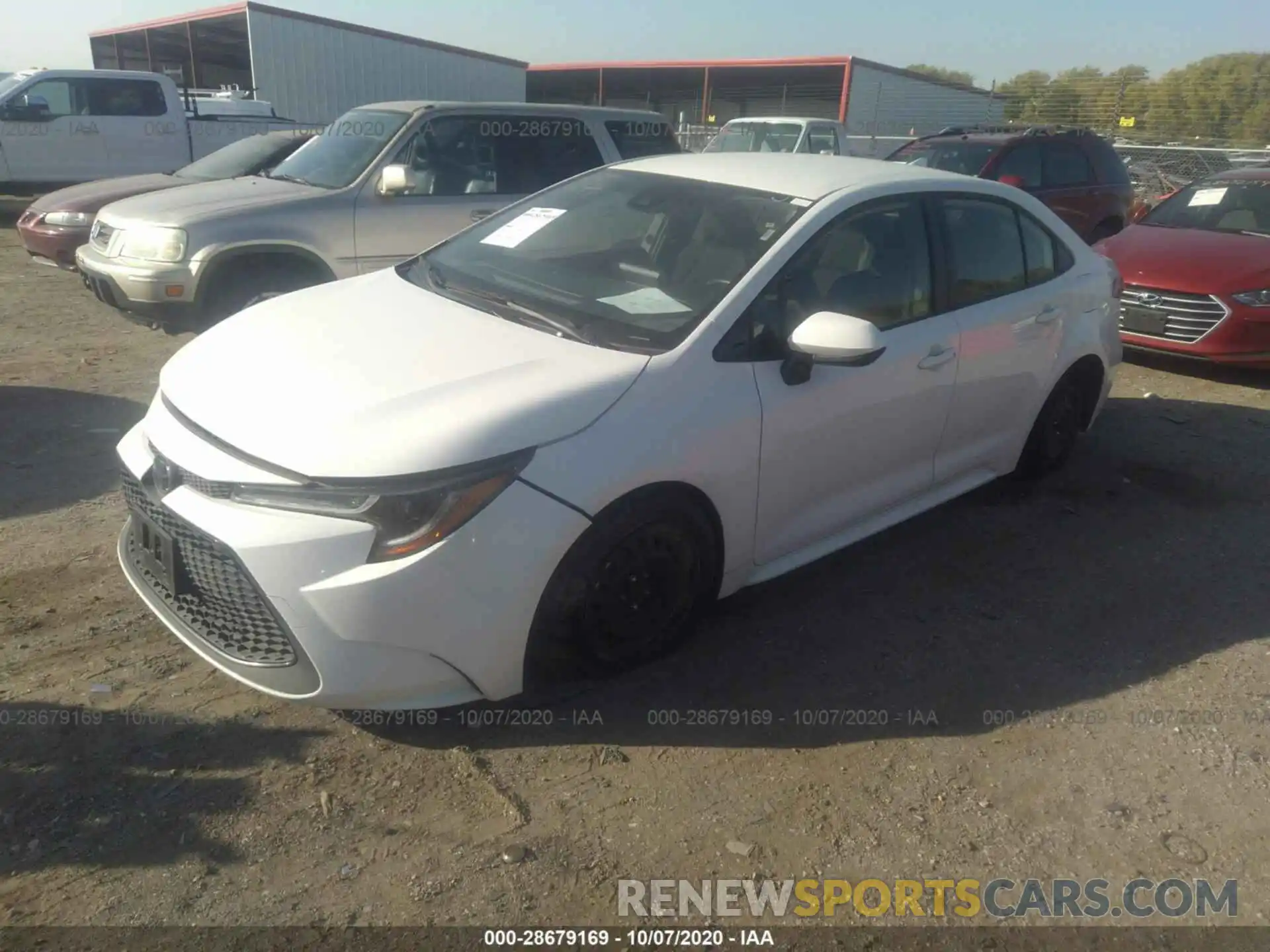 2 Photograph of a damaged car JTDEPRAE8LJ018793 TOYOTA COROLLA 2020