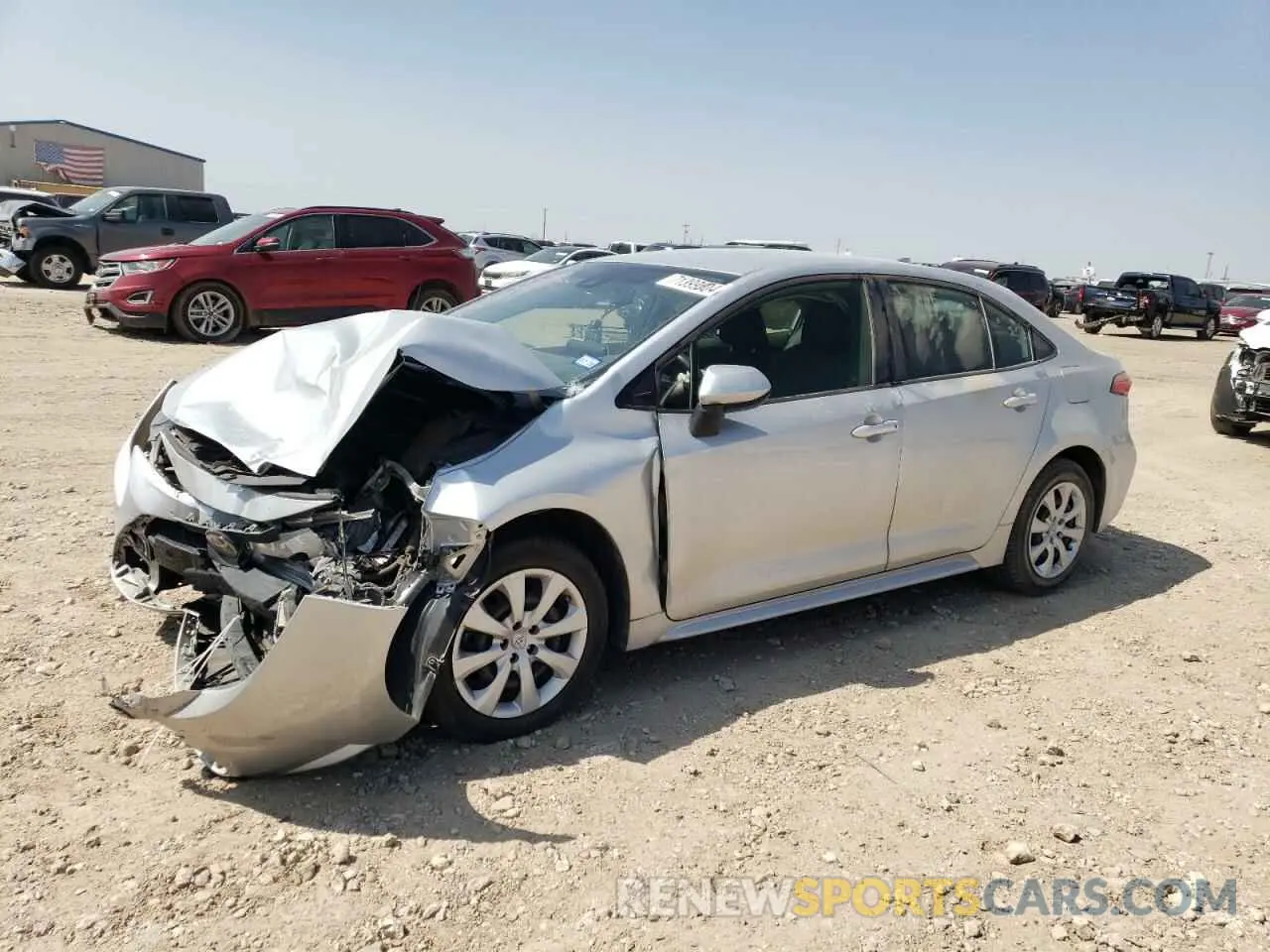 1 Photograph of a damaged car JTDEPRAE8LJ025470 TOYOTA COROLLA 2020