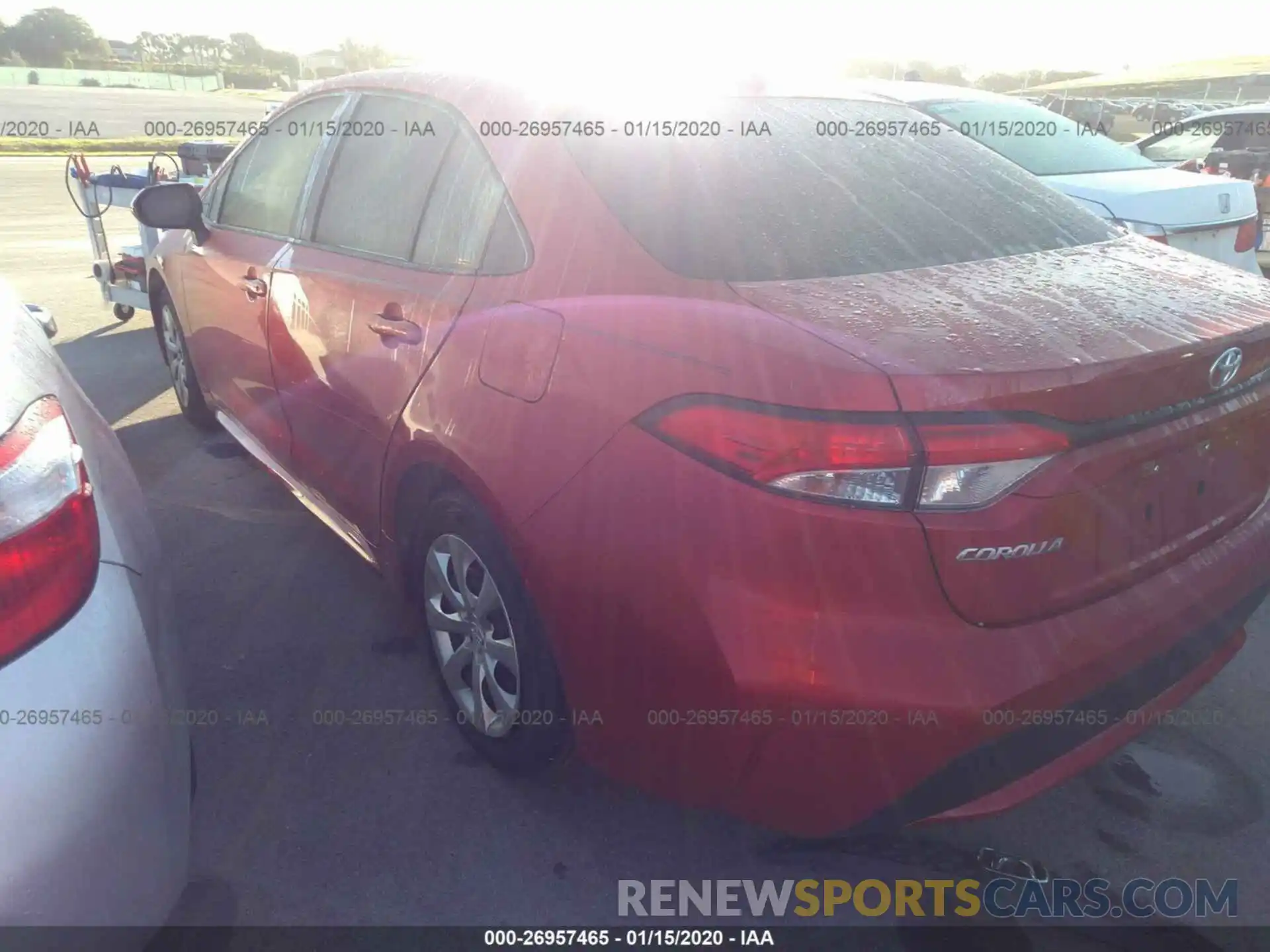 3 Photograph of a damaged car JTDEPRAE8LJ026571 TOYOTA COROLLA 2020