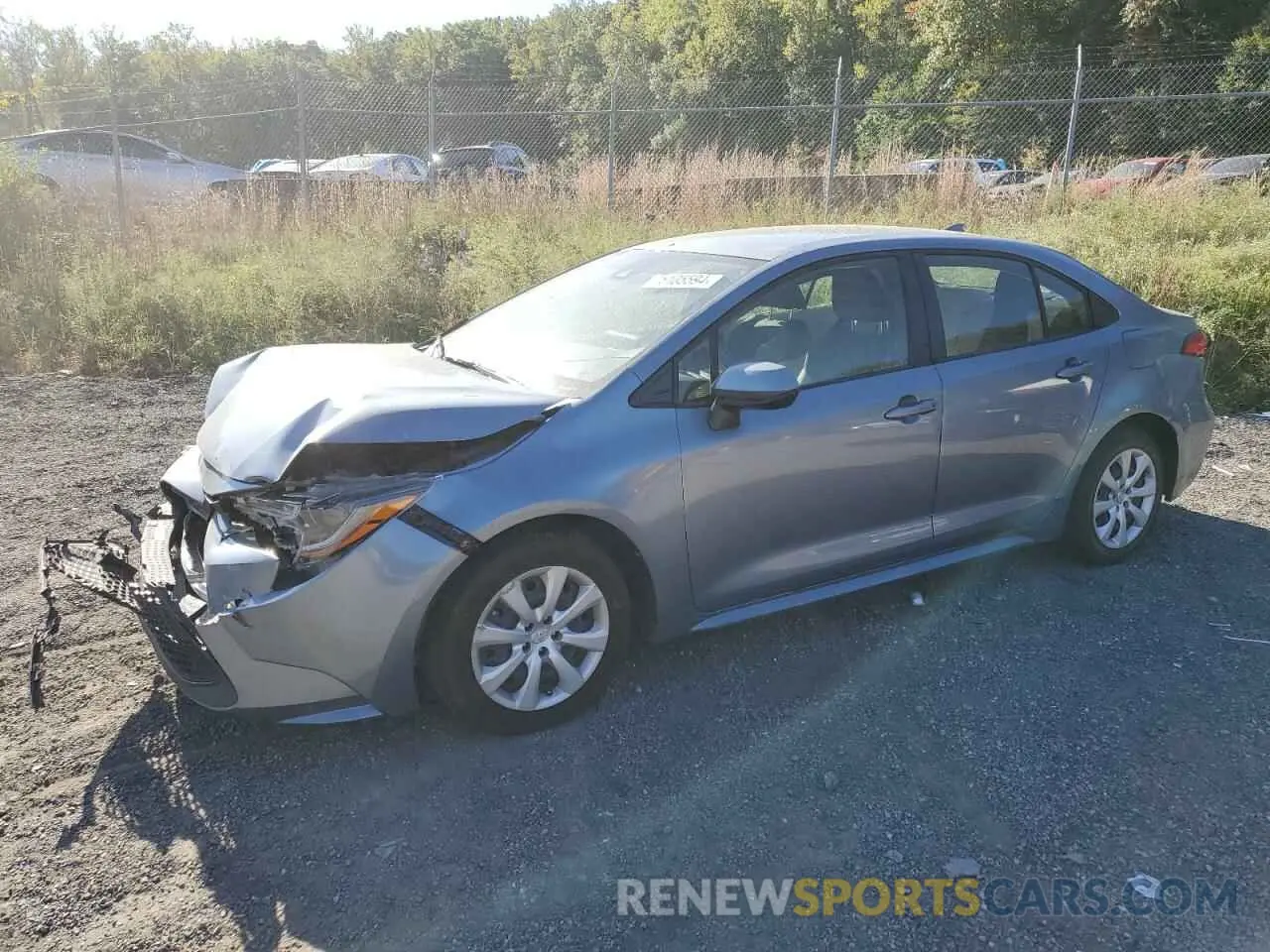 1 Photograph of a damaged car JTDEPRAE8LJ031396 TOYOTA COROLLA 2020