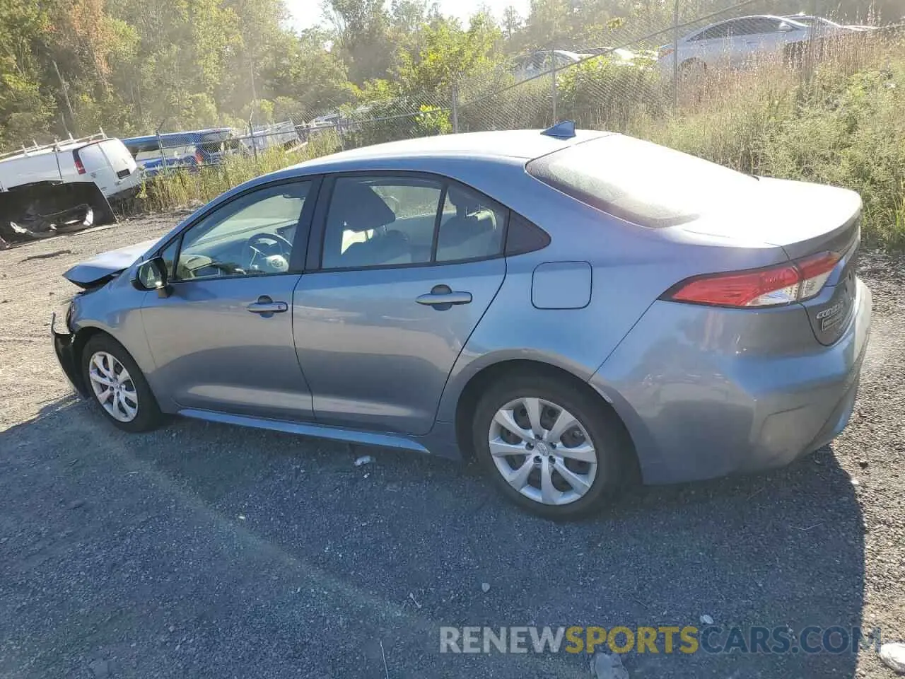 2 Photograph of a damaged car JTDEPRAE8LJ031396 TOYOTA COROLLA 2020