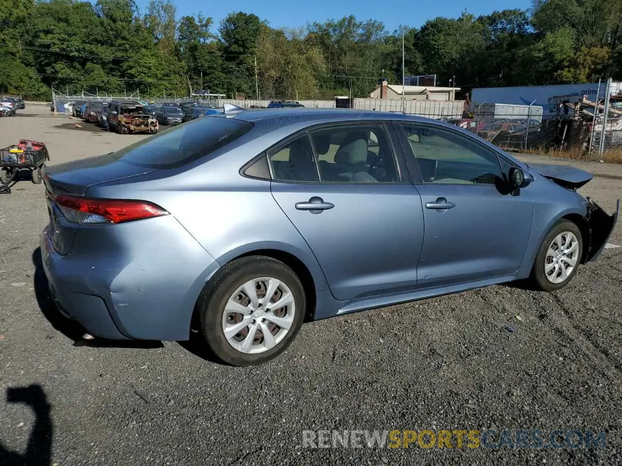 3 Photograph of a damaged car JTDEPRAE8LJ031396 TOYOTA COROLLA 2020