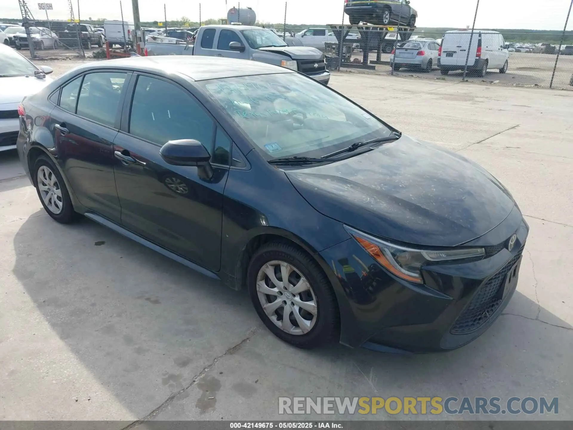 1 Photograph of a damaged car JTDEPRAE8LJ037666 TOYOTA COROLLA 2020