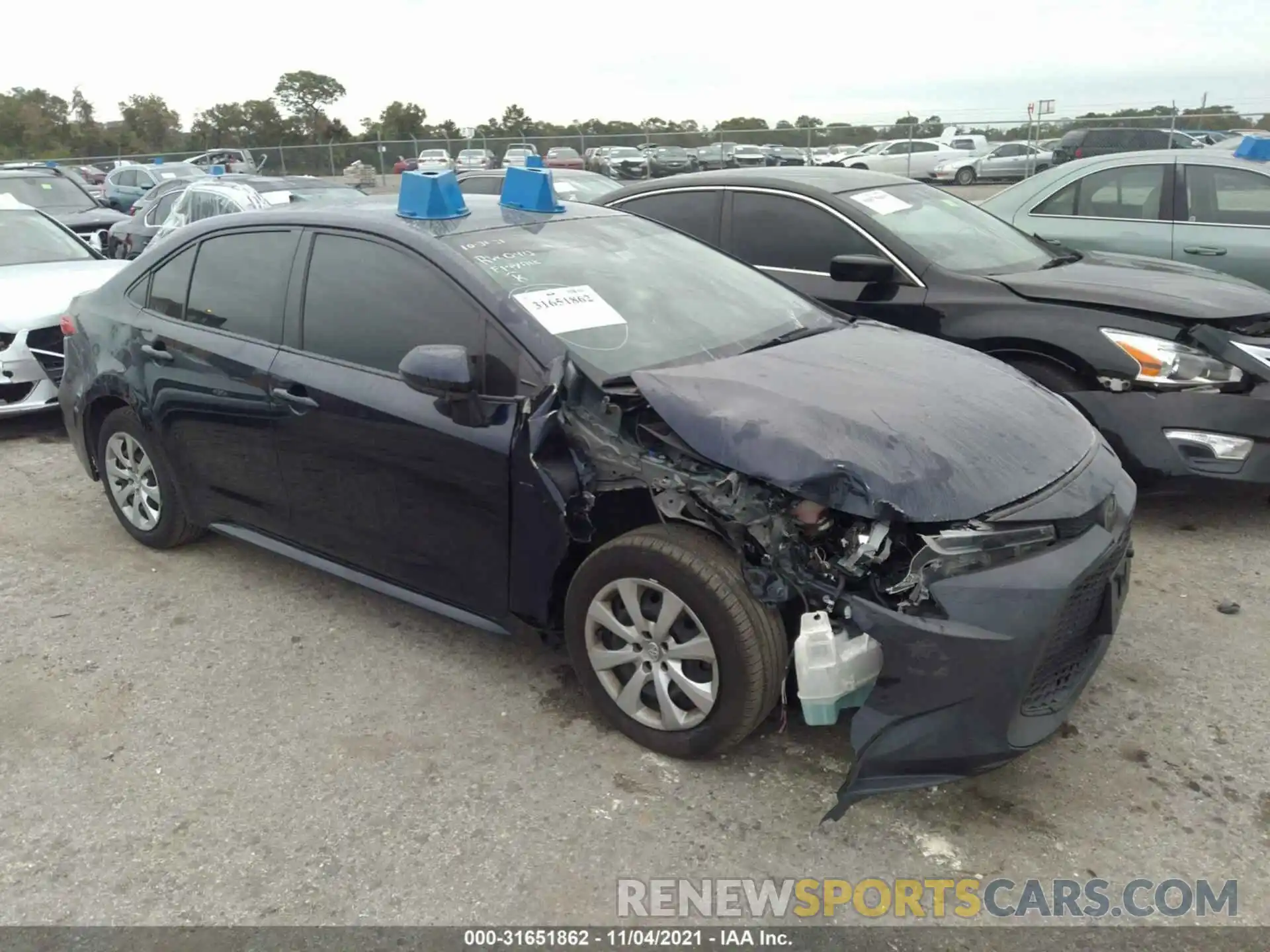 1 Photograph of a damaged car JTDEPRAE8LJ039496 TOYOTA COROLLA 2020